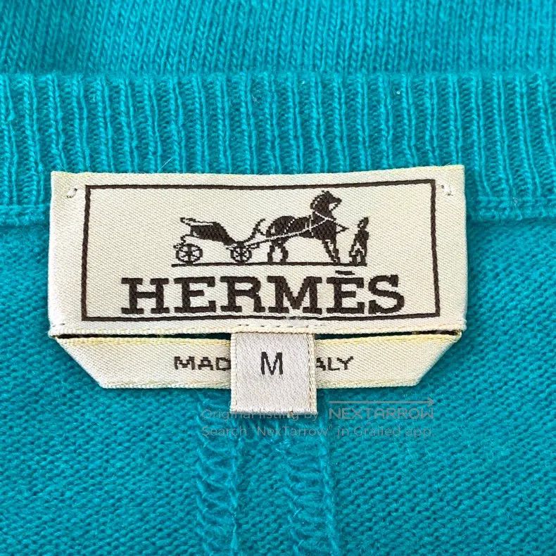Hermes Hermes Blue wool round-neck long-sleeve knit top Size US M / EU 48-50 / 2 - 5 Thumbnail