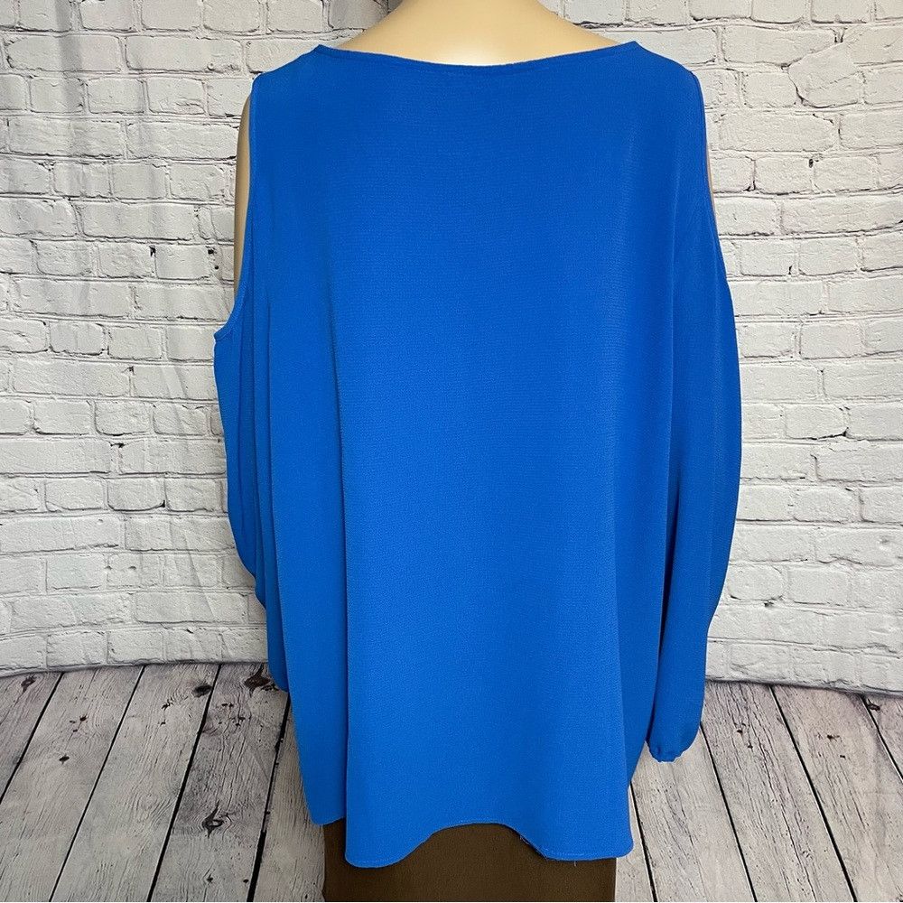Other Zac & Rachel Blue Cold Shoulder Long Sleeve Top Size XL Size XL / US 12-14 / IT 48-50 - 5 Thumbnail