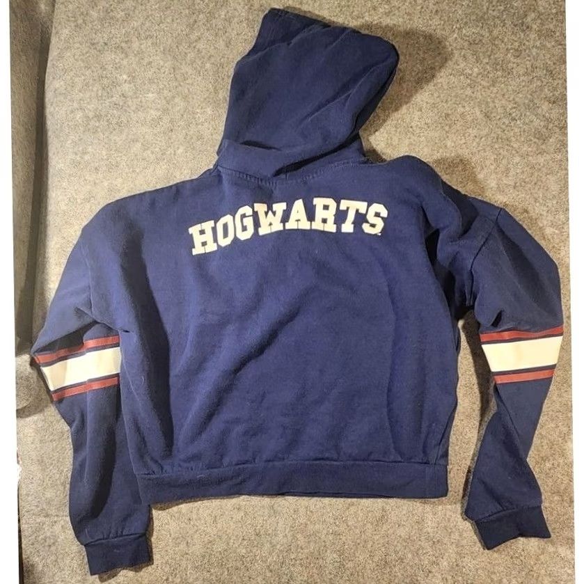 Vintage Harry Potter Hoodie Large Blue Hogwarts Crest Fleece Pullover Graphic Top Size US L / EU 52-54 / 3 - 5 Thumbnail