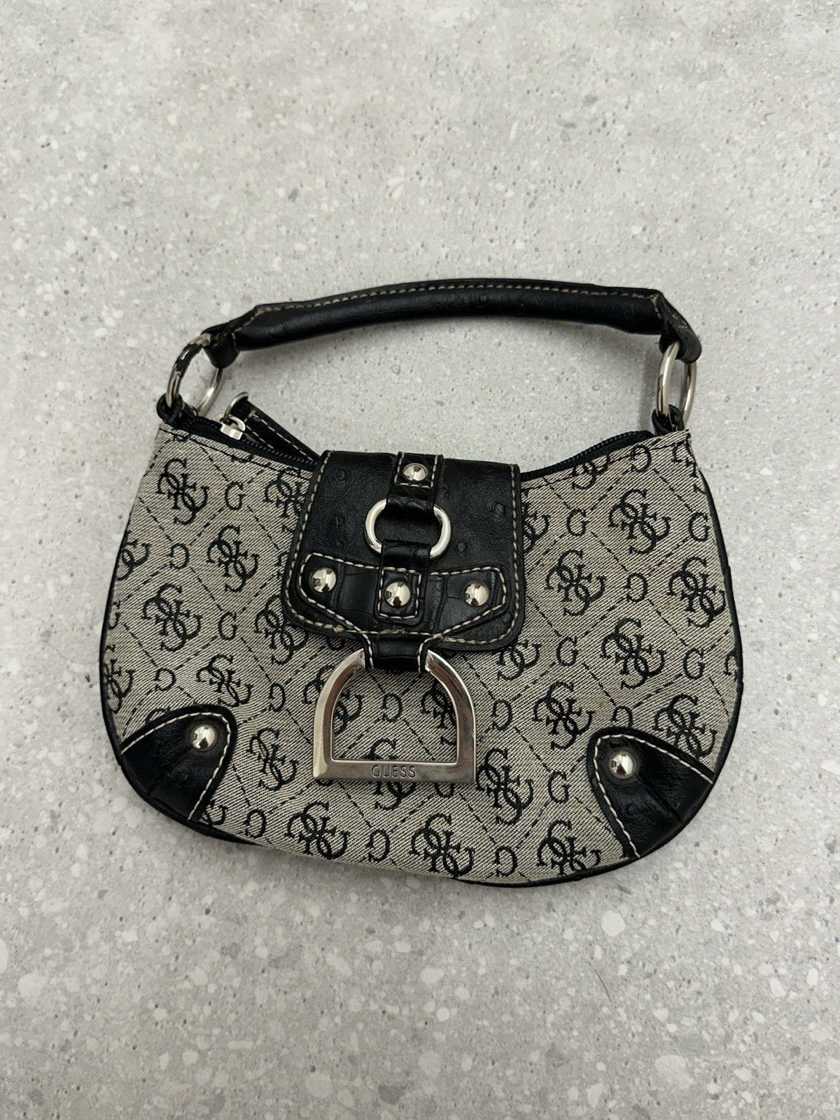 Guess Guess Vintage Mini Hand Bag Monogram y2k Swag 90`s Size ONE SIZE - 3 Thumbnail