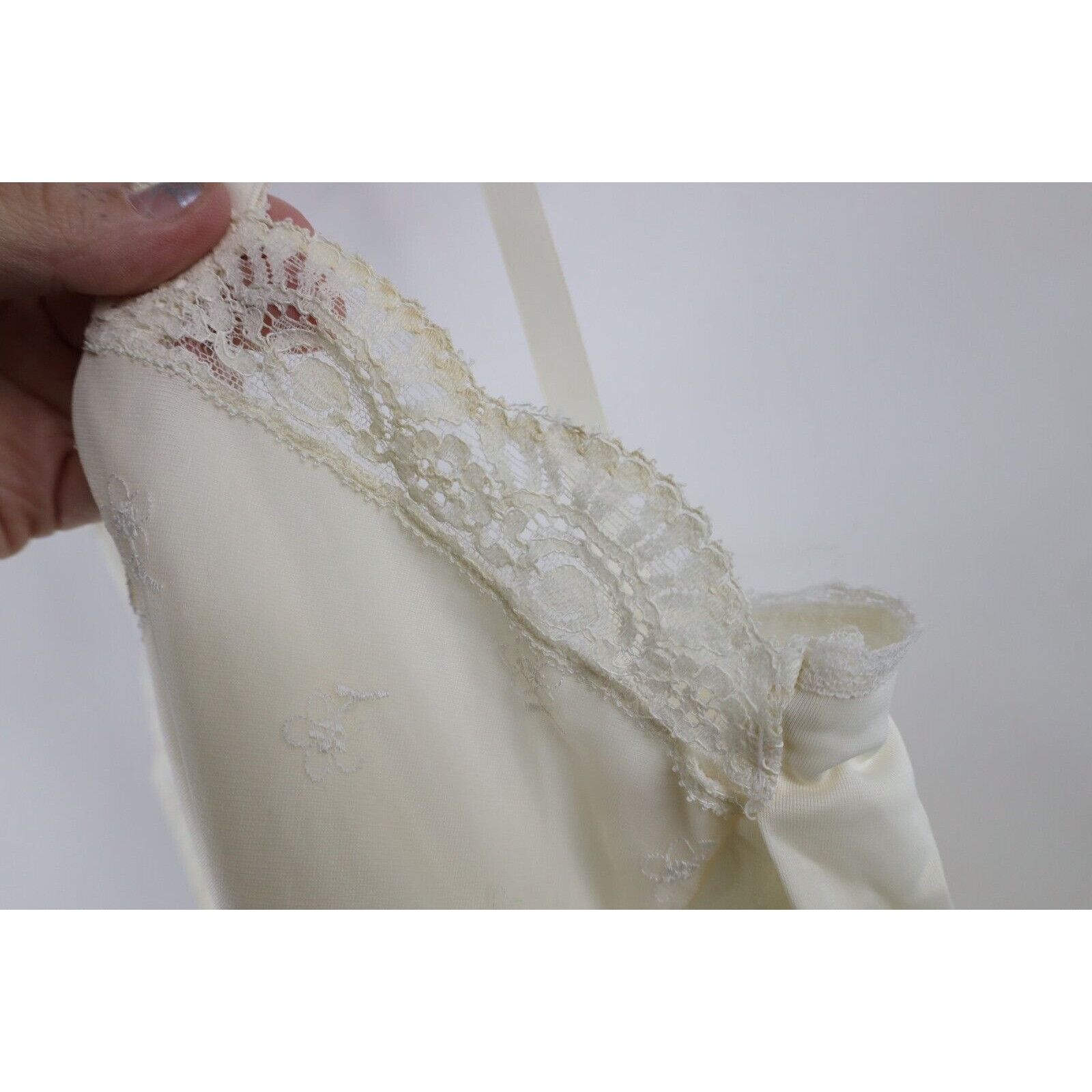 Vintage Vintage 70s Flower Lace Nightgown Sleep Slip Shirt Size S / US 4 / IT 40 - 8 Thumbnail