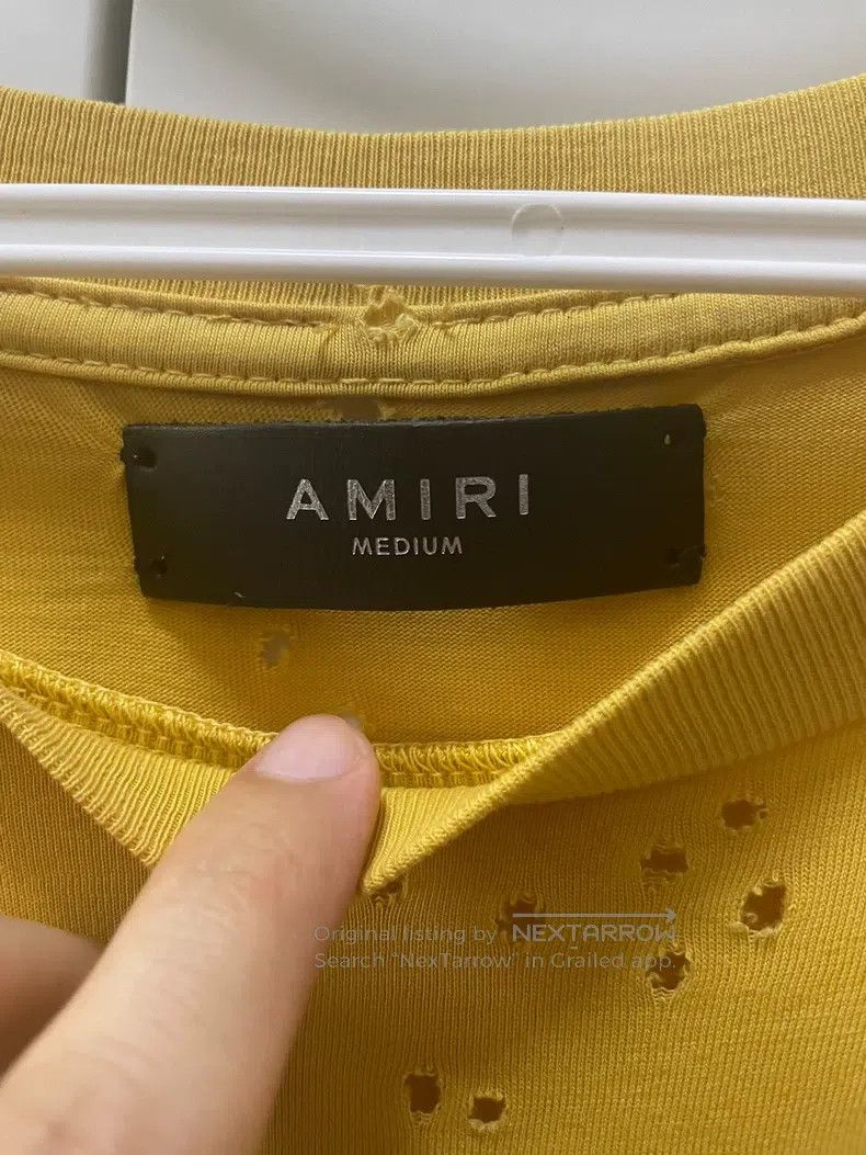 Amiri Amiri Size M Yellow damaged short sleeve Size US M / EU 48-50 / 2 - 3 Thumbnail