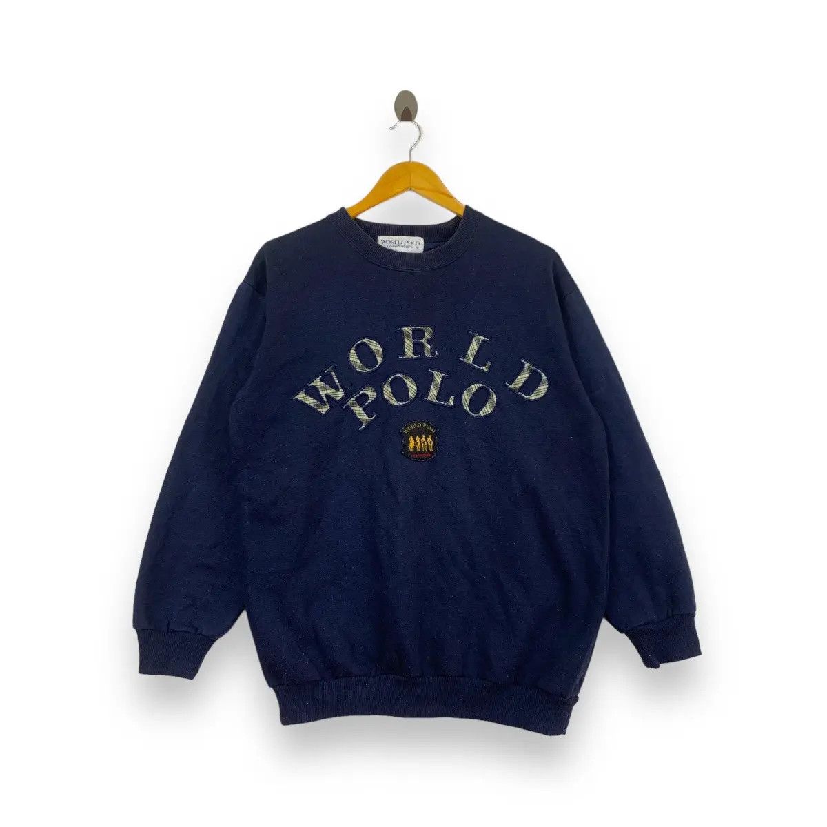 PICK!! Vintage 90s World Polo Sports Championships Crewneck Sweatshirt World Polo Sweater World fashion Polo Big Logo Crewneck Sweatshirt Size XL