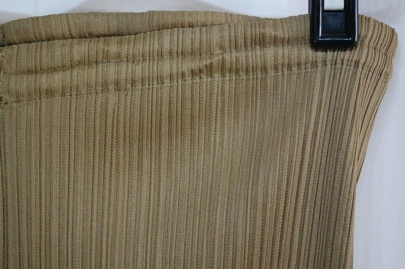 Issey Miyake issey miyake size:2 Khaki straight-leg pants Size US 26 / EU 42 - 3 Thumbnail