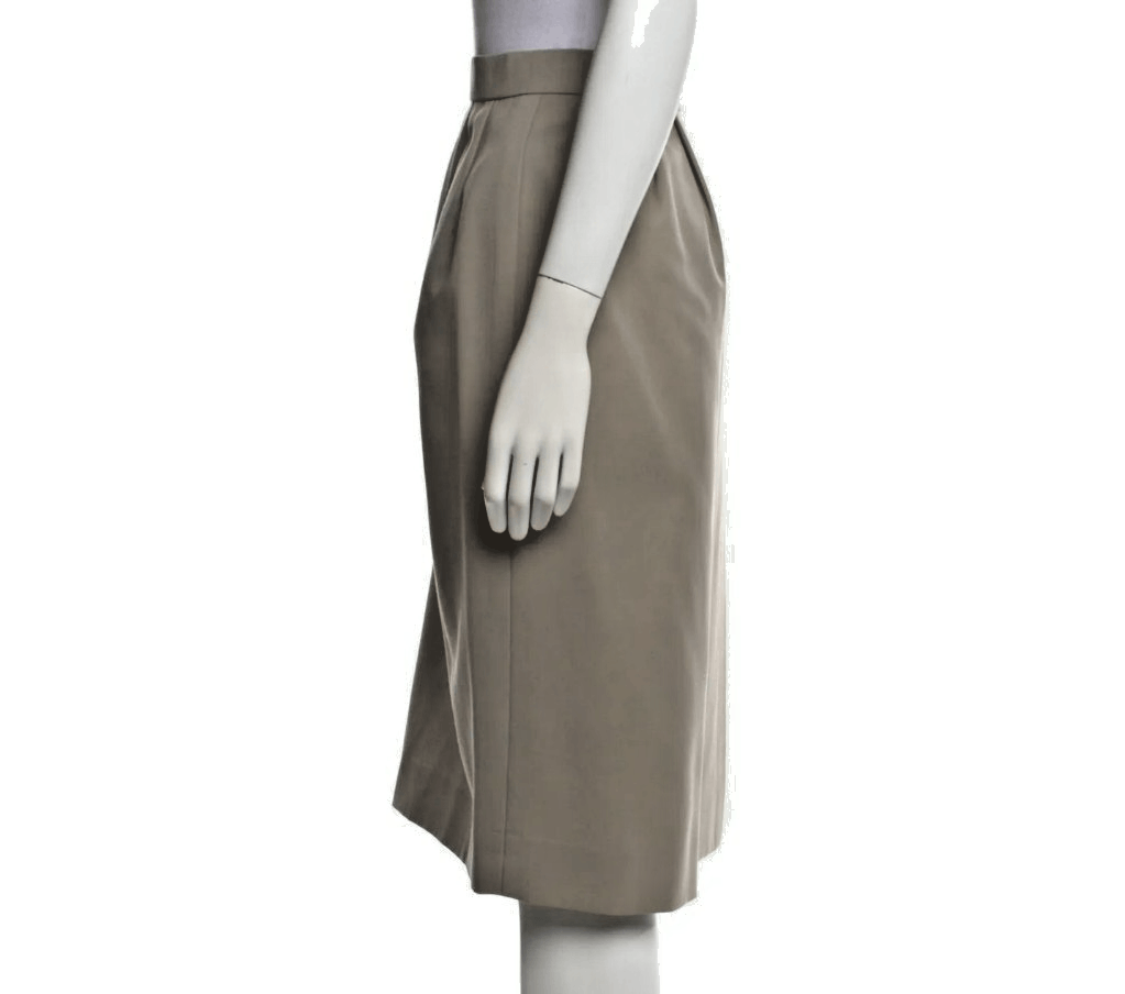 Givenchy Givenchy Glamour Wrap Skirt 13 | 100% Cupro | Khaki Beige | Size 34" / US 12 / IT 48 - 5 Thumbnail