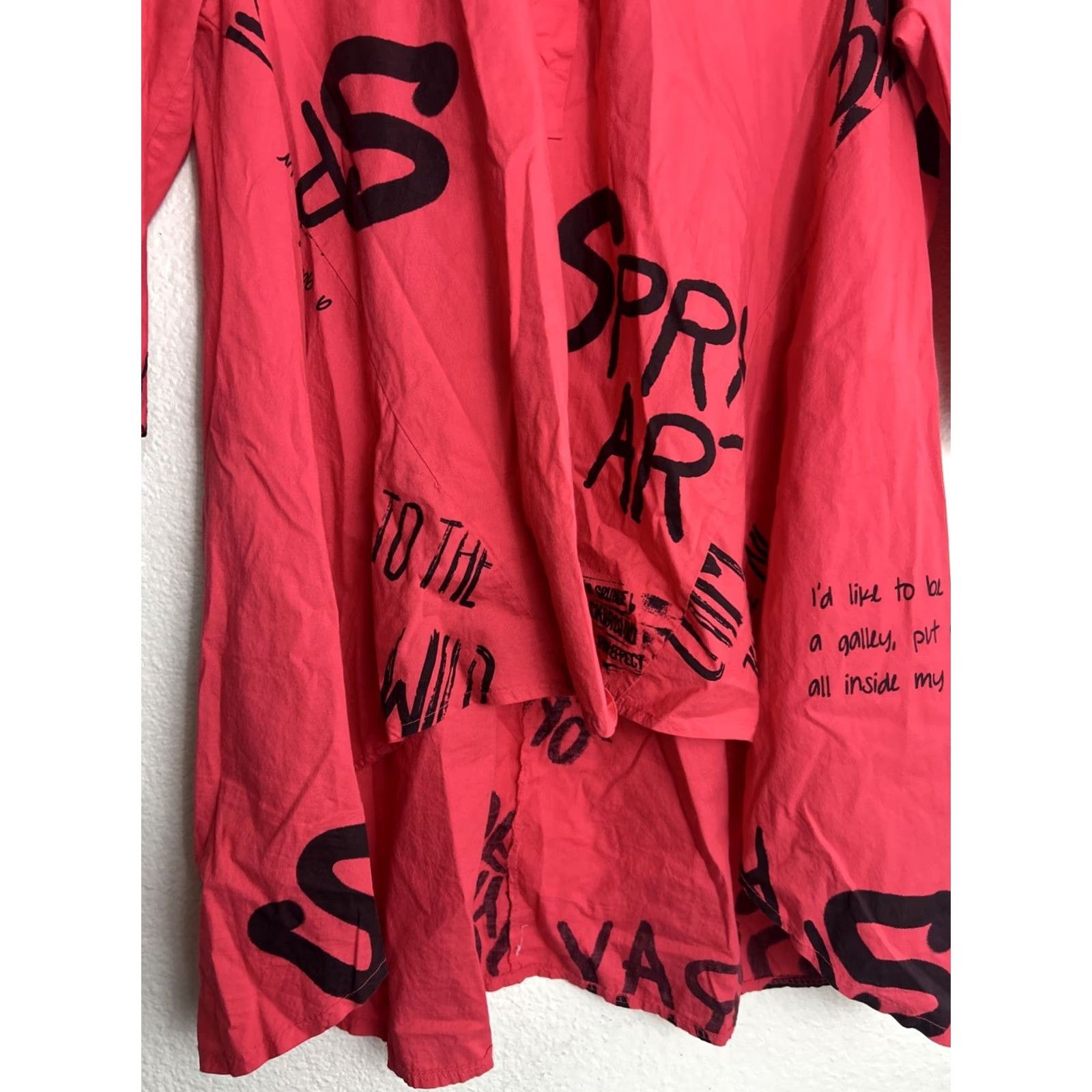 Vintage VINTAGE New Collection Blouse Red 100% Cotton XL Women Grunge Oversized Italy 1/4 Button Size XL / US 12-14 / IT 48-50 - 7 Thumbnail