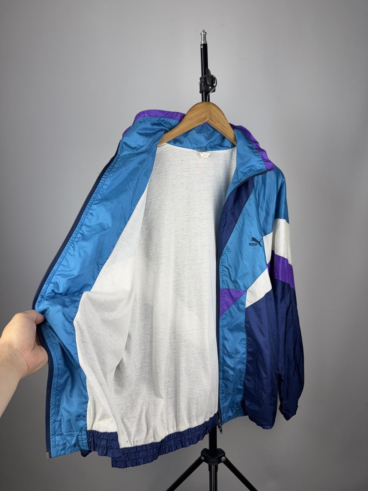 Puma Vintage 90s Puma Jacket Mens XL Full Zip Bomber Windbreaker Size US L / EU 52-54 / 3 - 7 Thumbnail