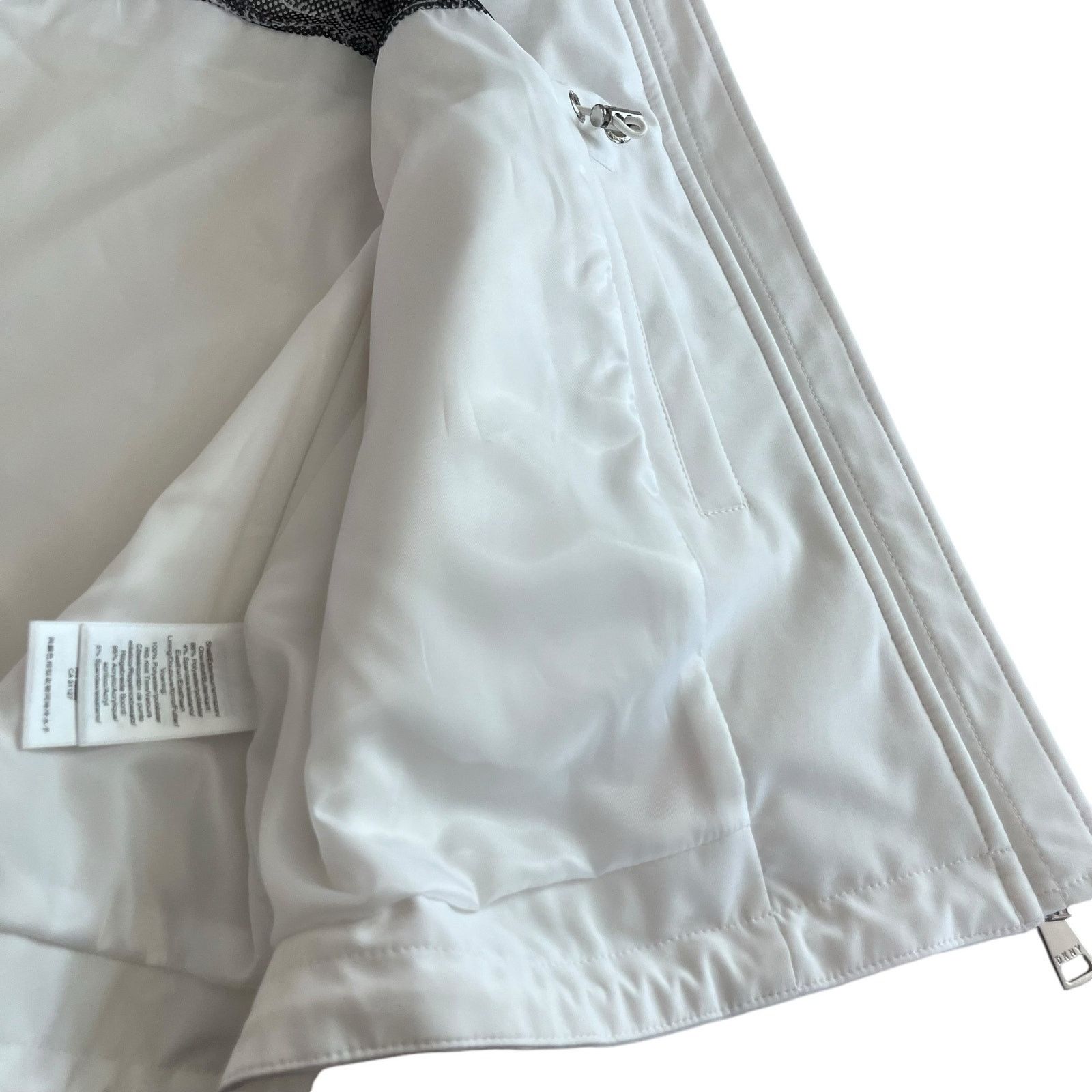DKNY DKNY White Long Sleeve Zip Up Windbreaker Jacket Size L / US 10 / IT 46 - 9 Thumbnail