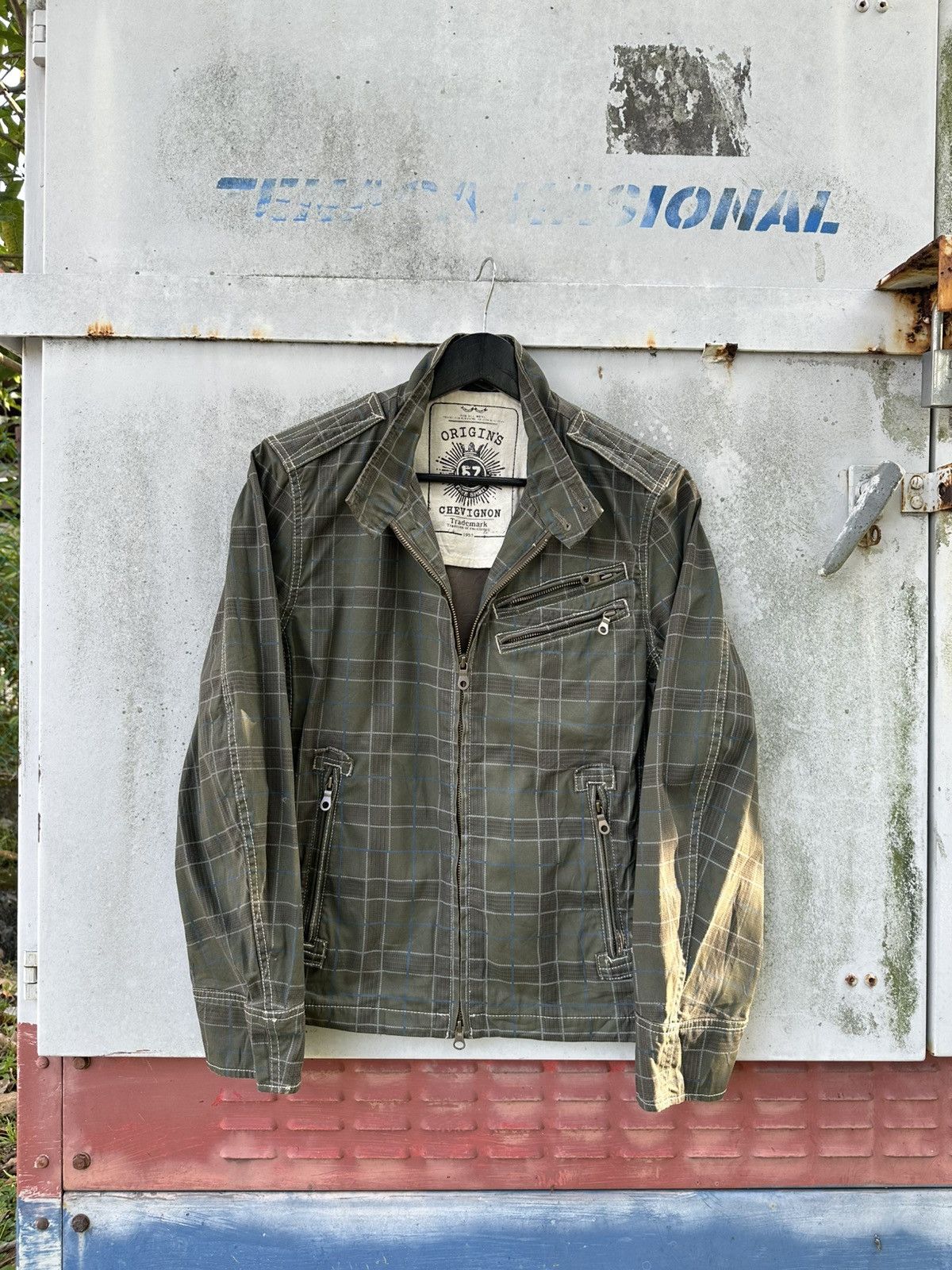 Japanese Brand 👹Chevignon Flanel Bomber Jacket Size US XS / EU 42 / 0 - 2 Thumbnail
