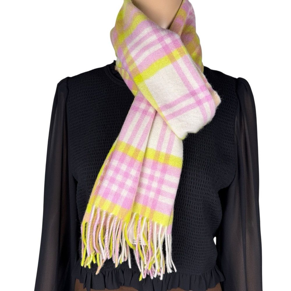 Anthropologie NWT New Anthropologie Maeve Plaid Wool Cashmere Scarf Size Size ONE SIZE - 4 Thumbnail