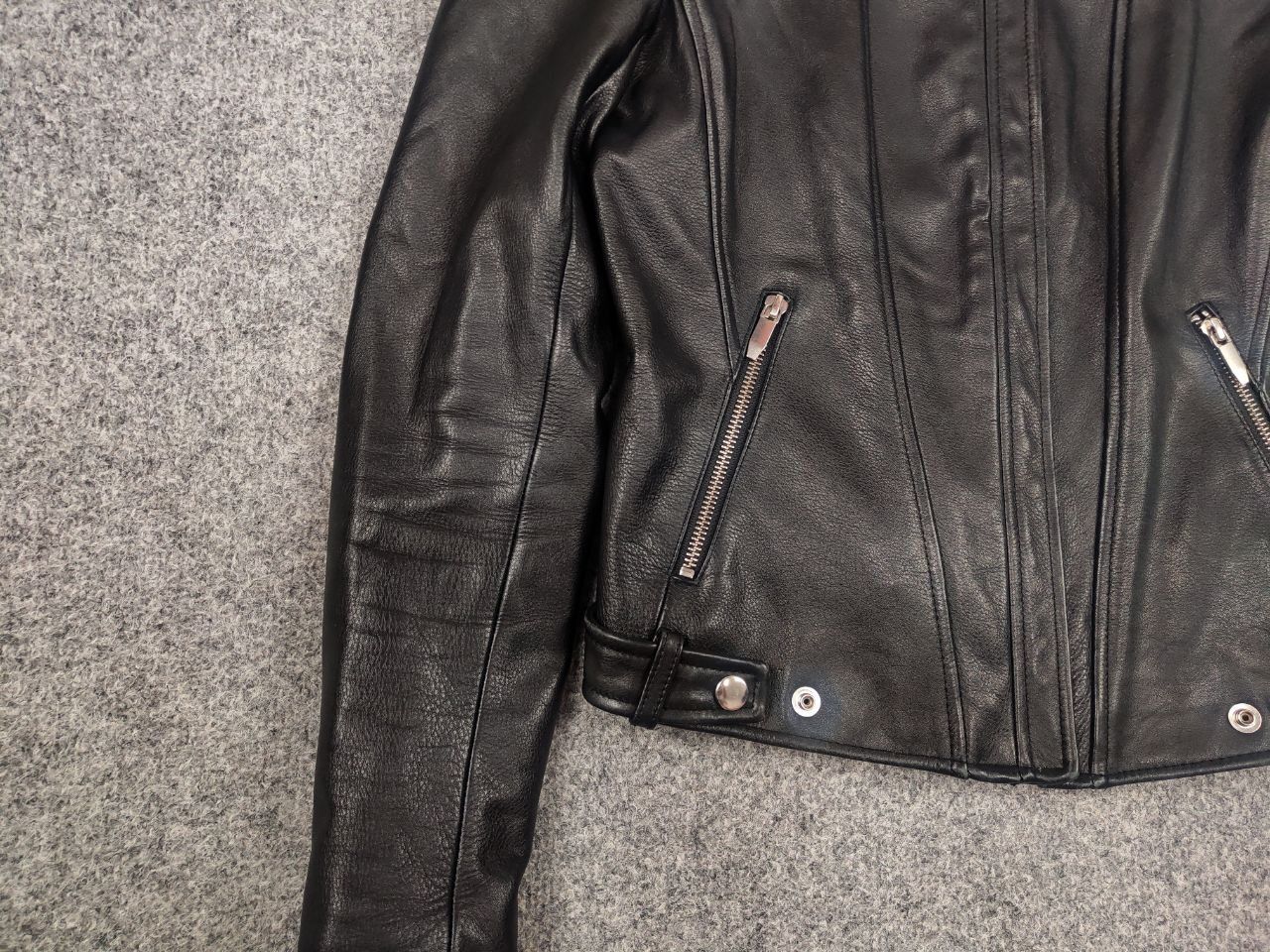 Theory Theyskens' Theory Black Leather Jacket with Zipper Accents Size S / US 4 / IT 40 - 4 Thumbnail