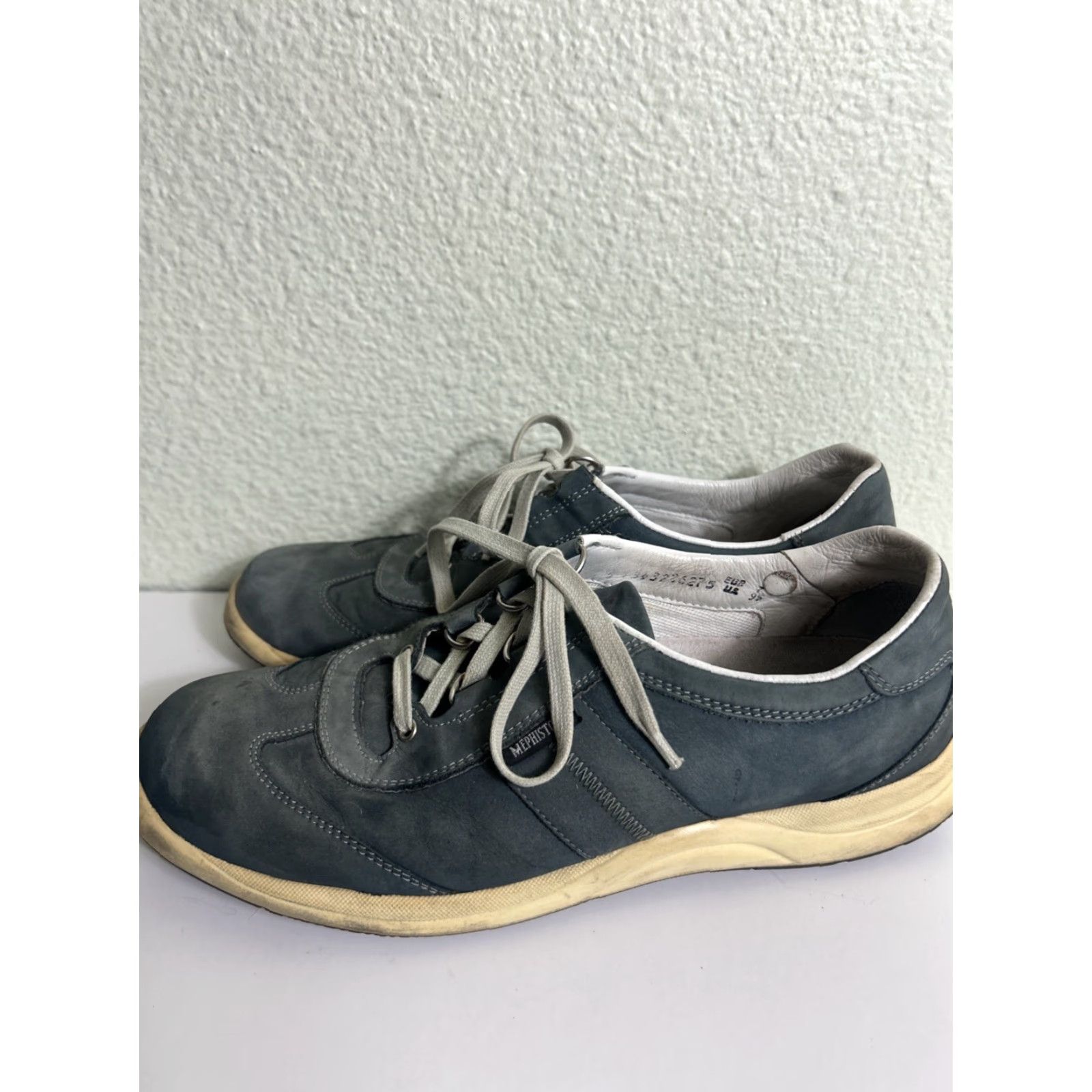 Mephisto Mephisto Womens M Blue Suede Fashion Sneakers Sz. 9.5 - Casual, Solid Blue Suede Upper, Fashion Sneakers, US 9.5 Size US 10 / IT 40 - 7 Thumbnail