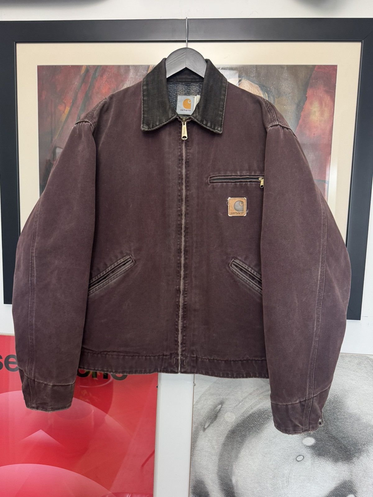 Carhartt Detroit Jacket J43 BRG 1990s Faded Burgundy Rare