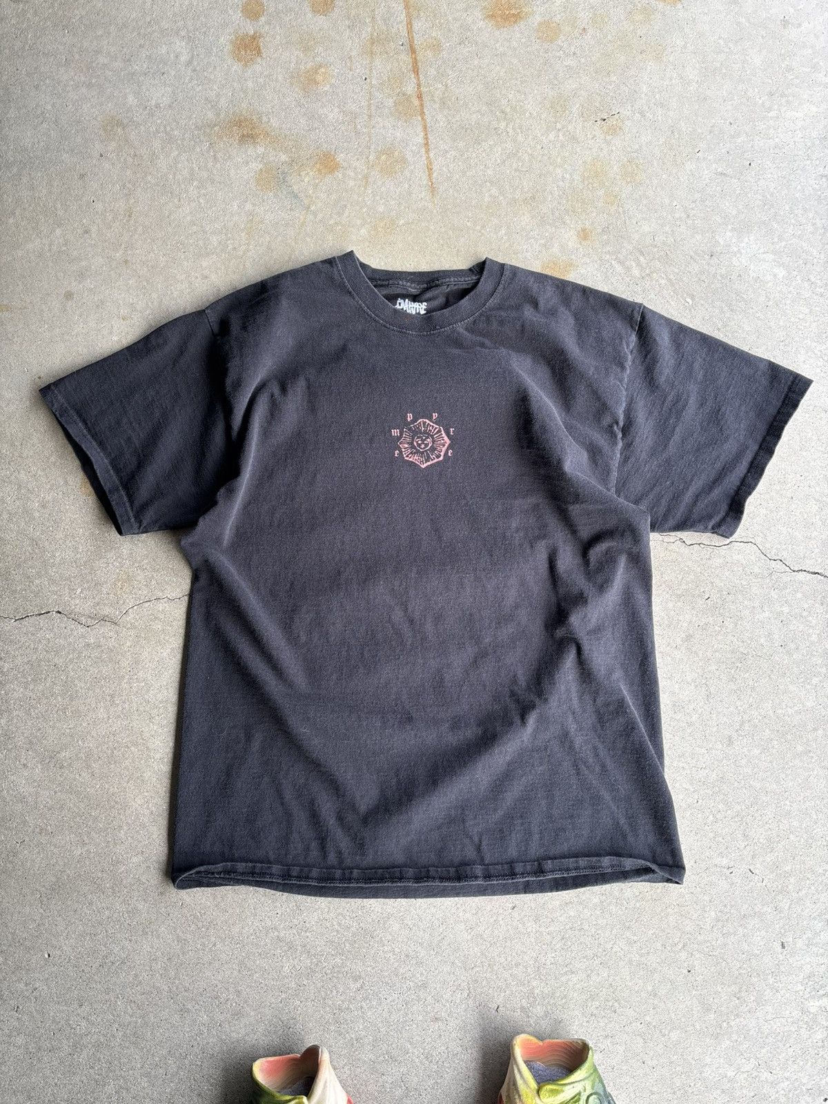 Empyre × Vintage Crazy Empyre Boxy Faded Black Skater Tee Virgin Mary Style Size US L / EU 52-54 / 3 - 1 Thumbnail