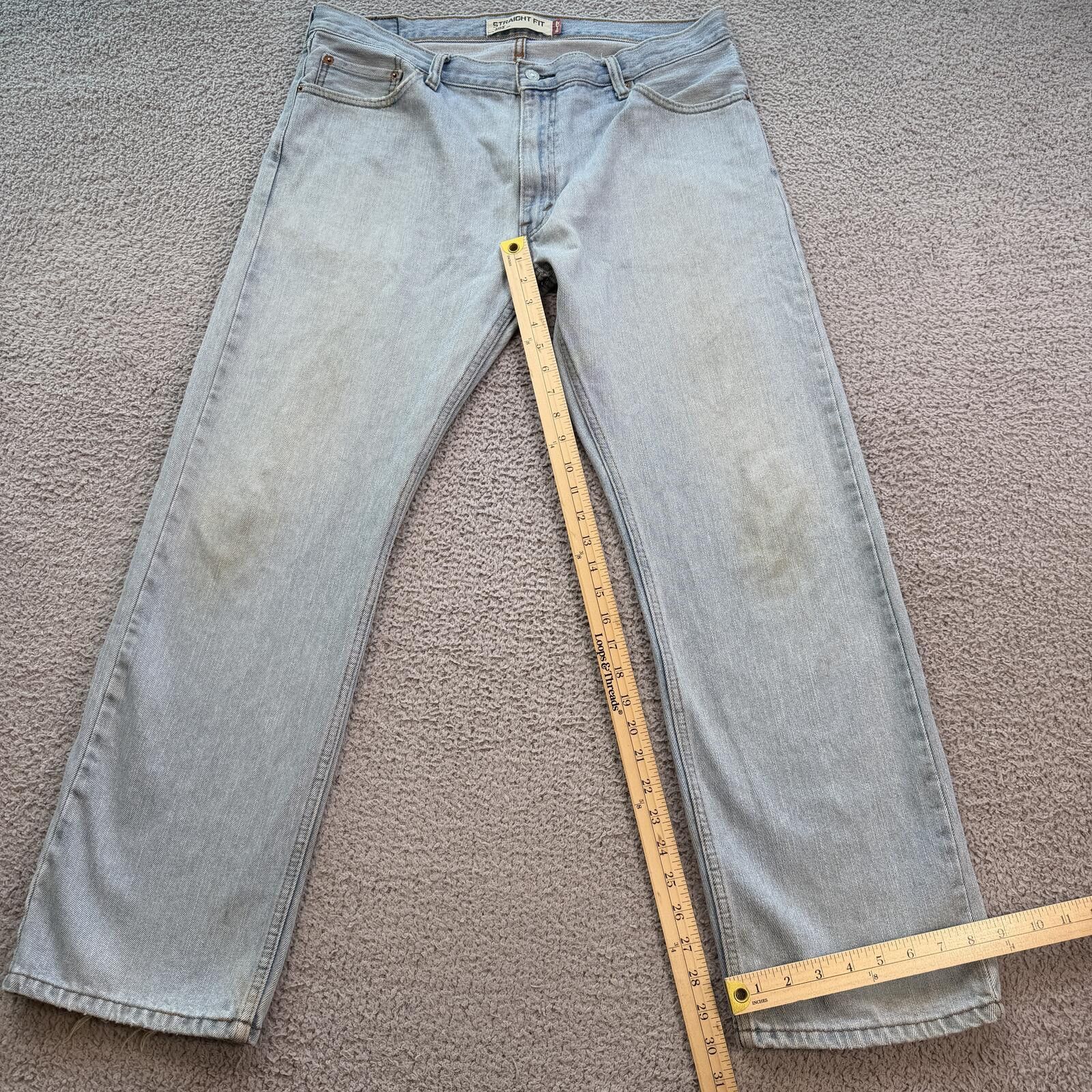 Levi's Levi’s 505 Straight Fit Light Wash Denim Jeans Men’s 36x30 Size US 36 / EU 52 - 4 Thumbnail