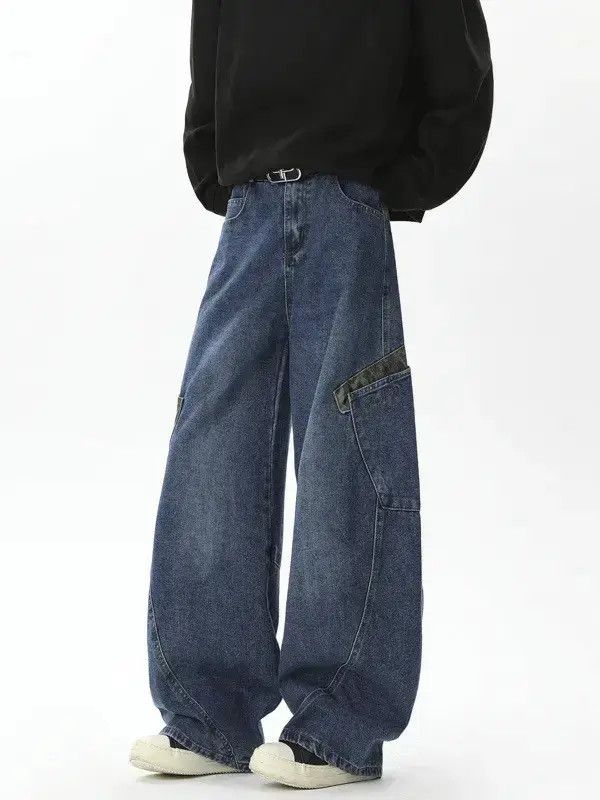 Japanese Brand Retro loose casual wide leg jeans Size US 32 / EU 48 - 2 Thumbnail