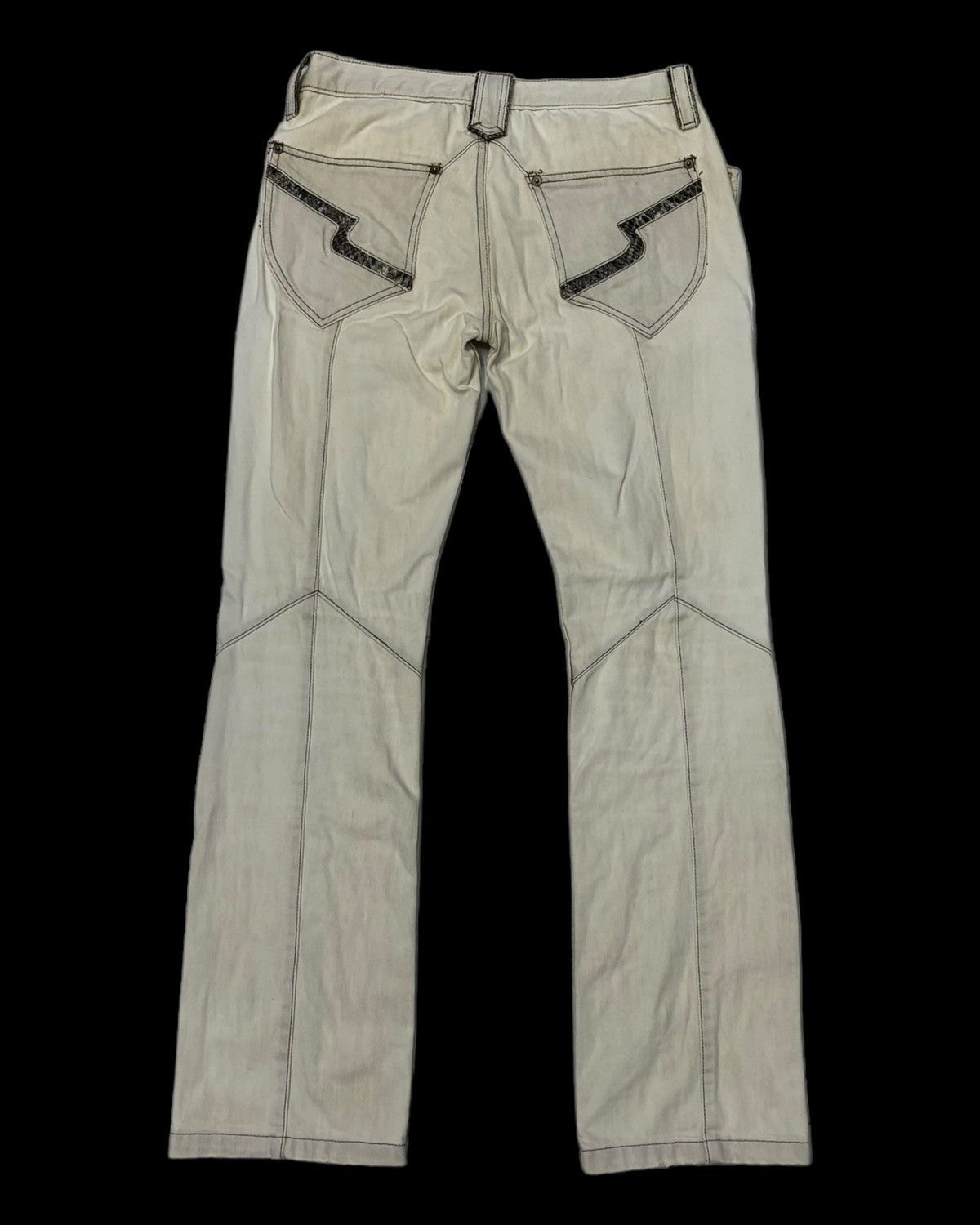 If Six Was Nine RARE🔥SEMANTIC DESIGN PUNK DISTRESS SNAKE SKIN POCKET JEANS Size US 29 - 7 Thumbnail