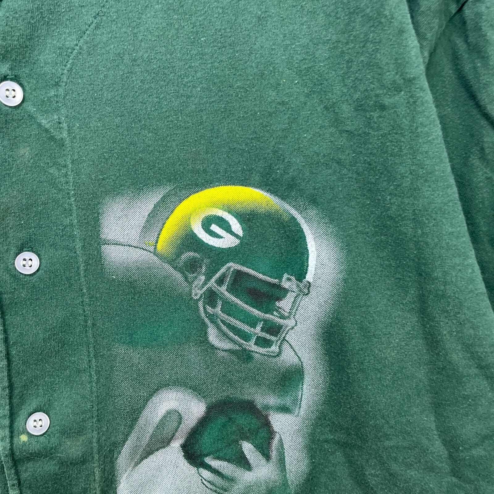 NFL × Vintage Vintage 90s Green Bay Packers Baseball Style T-Shirt XL Size US XL / EU 56 / 4 - 4 Thumbnail