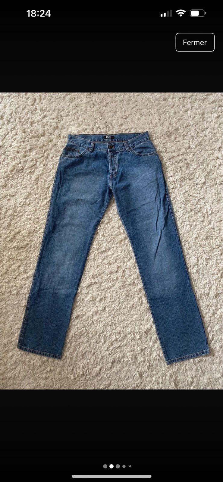 Dolce & Gabbana DOLCE & GABBANA y2k Low-Rise Destroyed Logo Jeans Size 31" - 2 Thumbnail
