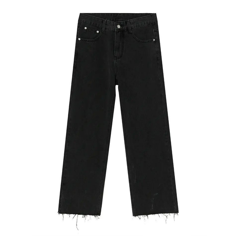 Japanese Brand Retro casual fringed straight leg jeans Size US 32 / EU 48 - 3 Thumbnail