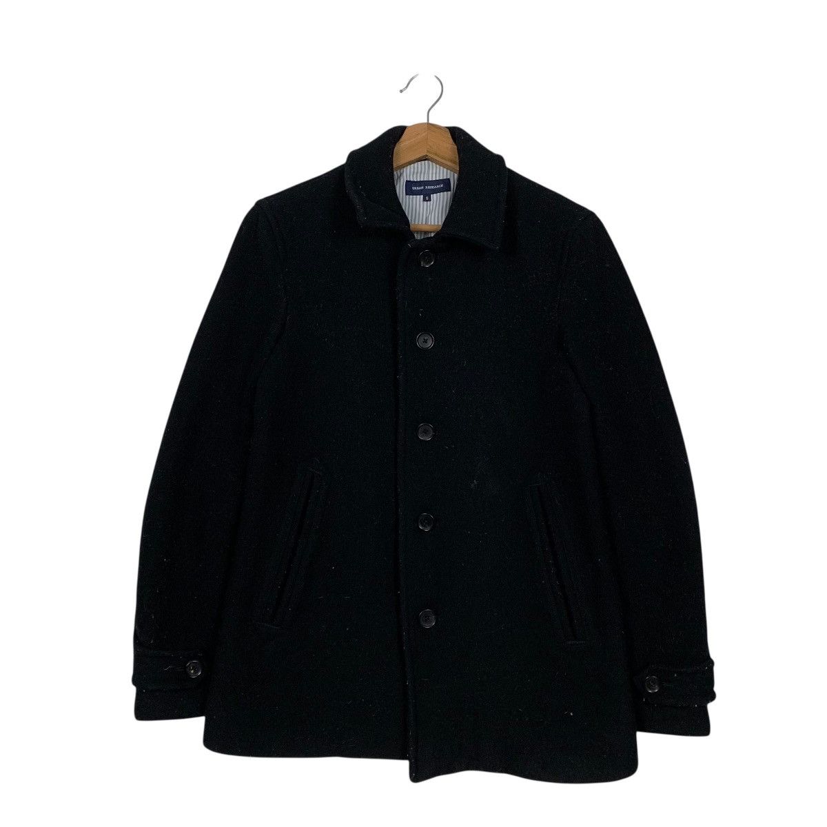 URBAN RESEARCH DOORS Urban Research Wool Black Jacket Size US S / EU 44-46 / 1 - 1 Thumbnail