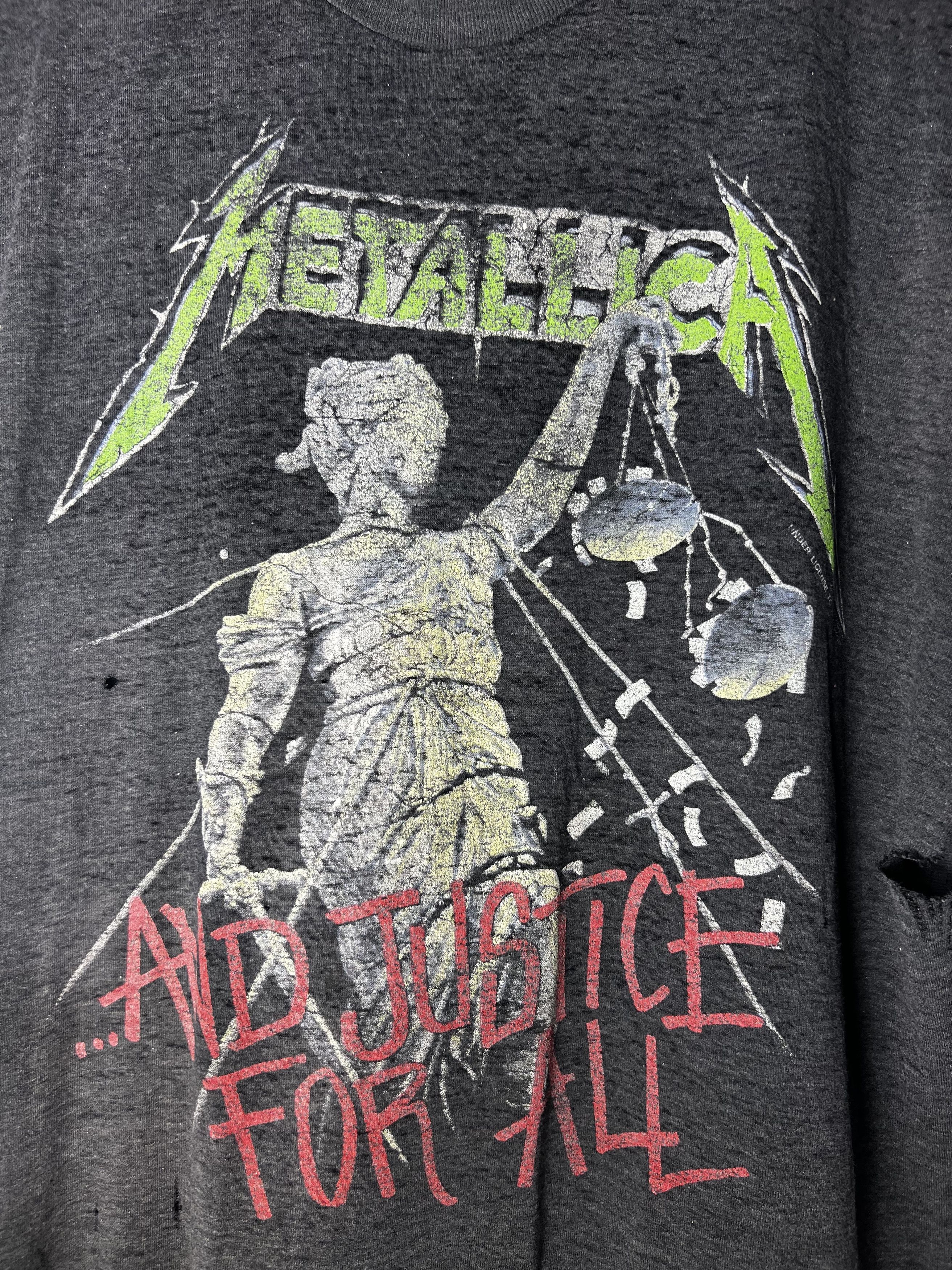 Vintage Vintage 80's Metallica "And Jusice For All" Tour Cutoff Tee Size US L / EU 52-54 / 3 - 2 Thumbnail