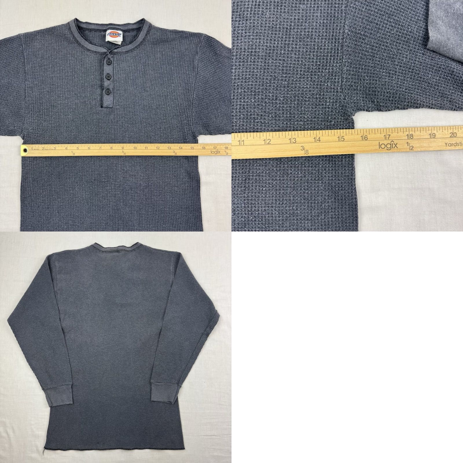 Dickies VINTAGE Dickies Thermal Henley Shirt Mens XL Gray Hipster Grunge USA 90s Shirt Size US XL / EU 56 / 4 - 8 Thumbnail