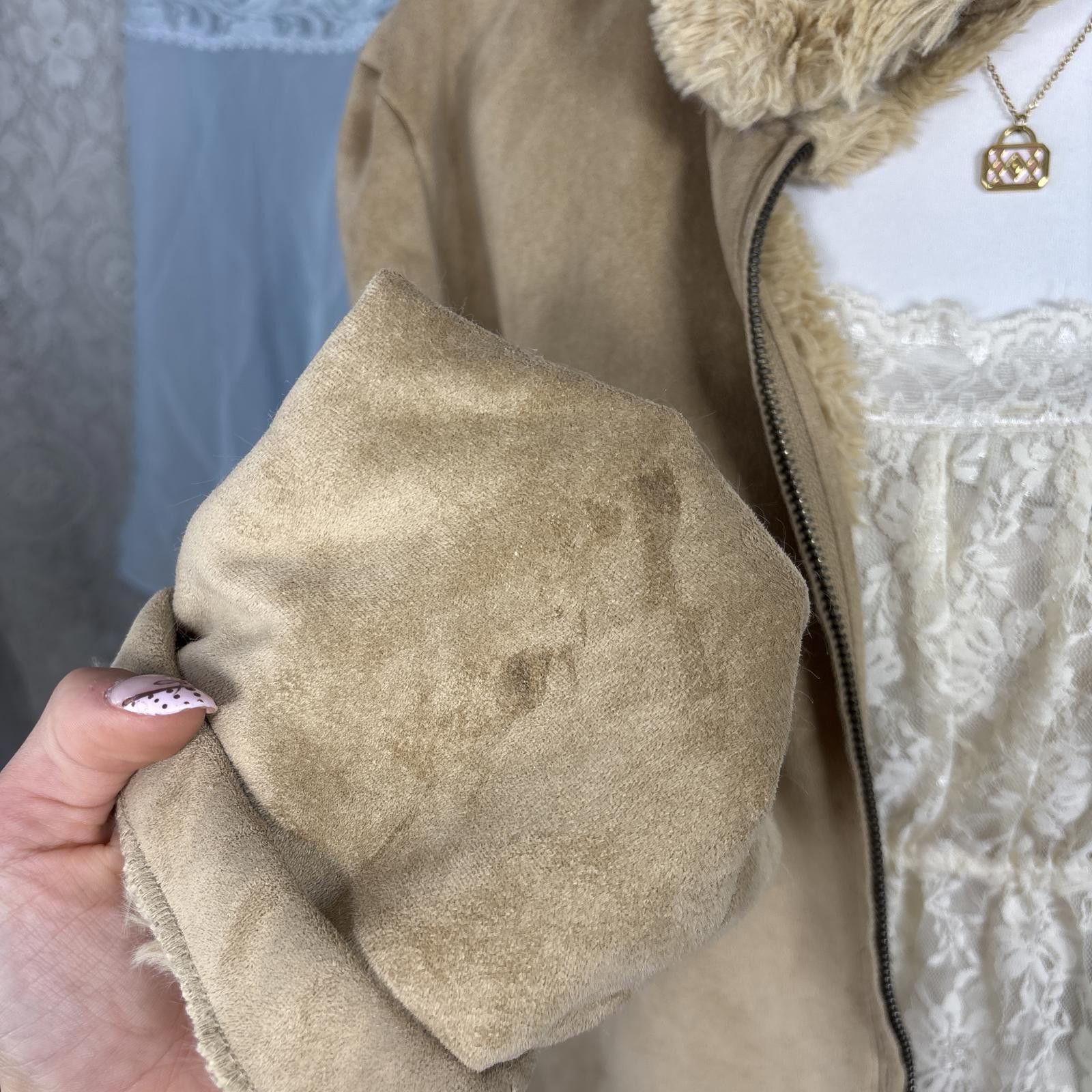 Other vintage fur trim suede jacket zip up Size L / US 10 / IT 46 - 4 Thumbnail