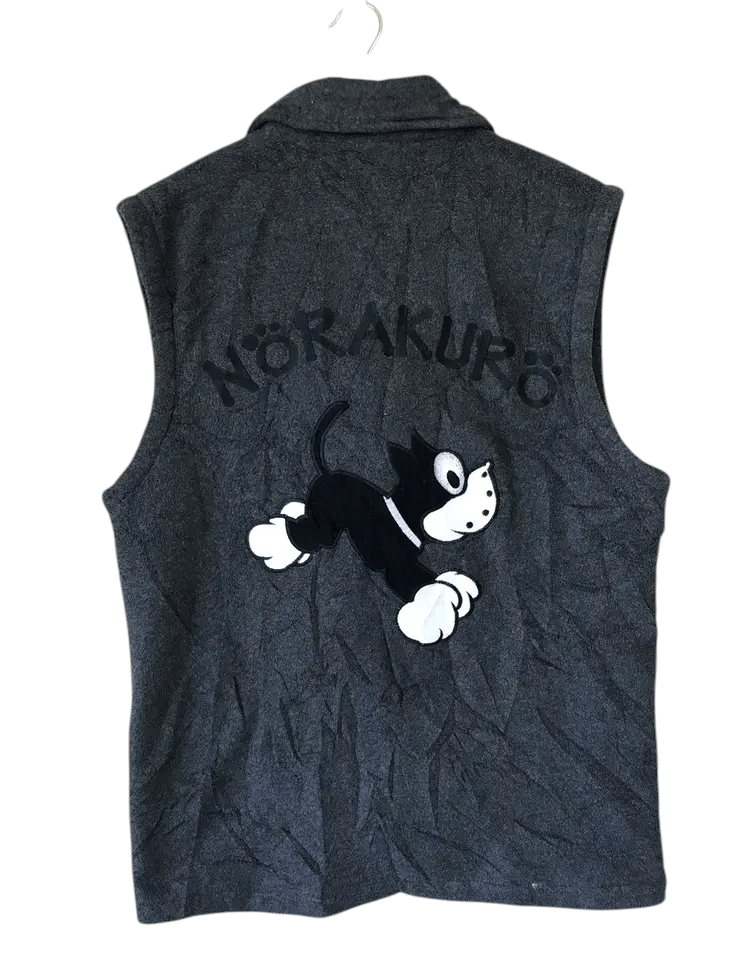 Cartoon Network Vintage Norakuro Japan Manga Inspired by Felix The Cat Vests Size US XL / EU 56 / 4 - 3 Thumbnail