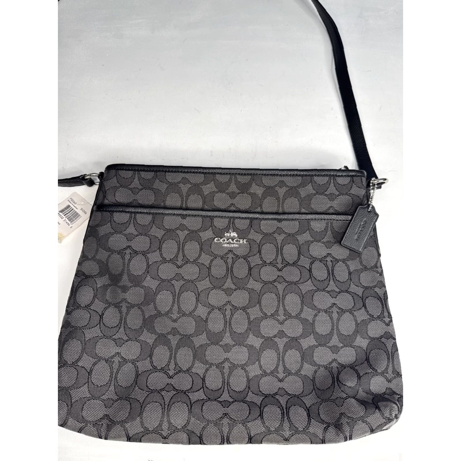 Coach COACH Signature Shoulder Bag Canvas F55363 Brand New W Tag Smoke Black Womens Bag Size ONE SIZE - 3 Thumbnail
