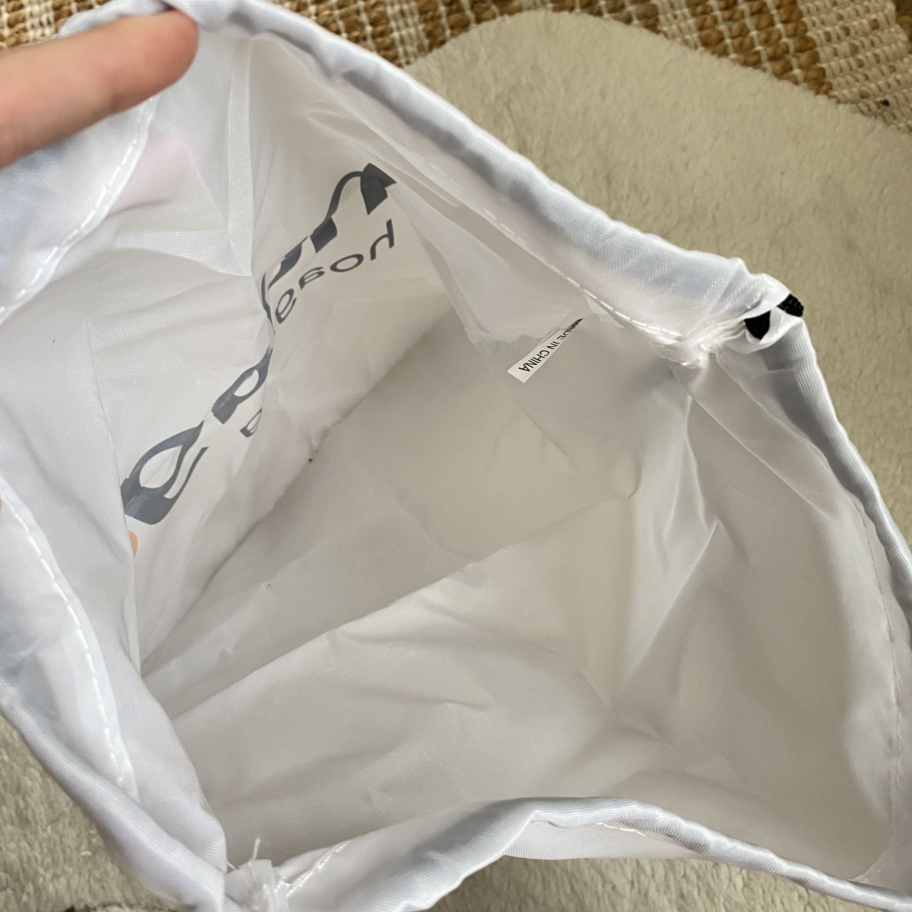 Other White PVC Tote Bag with Drawstring Closure – Standard Size Size ONE SIZE - 5 Thumbnail