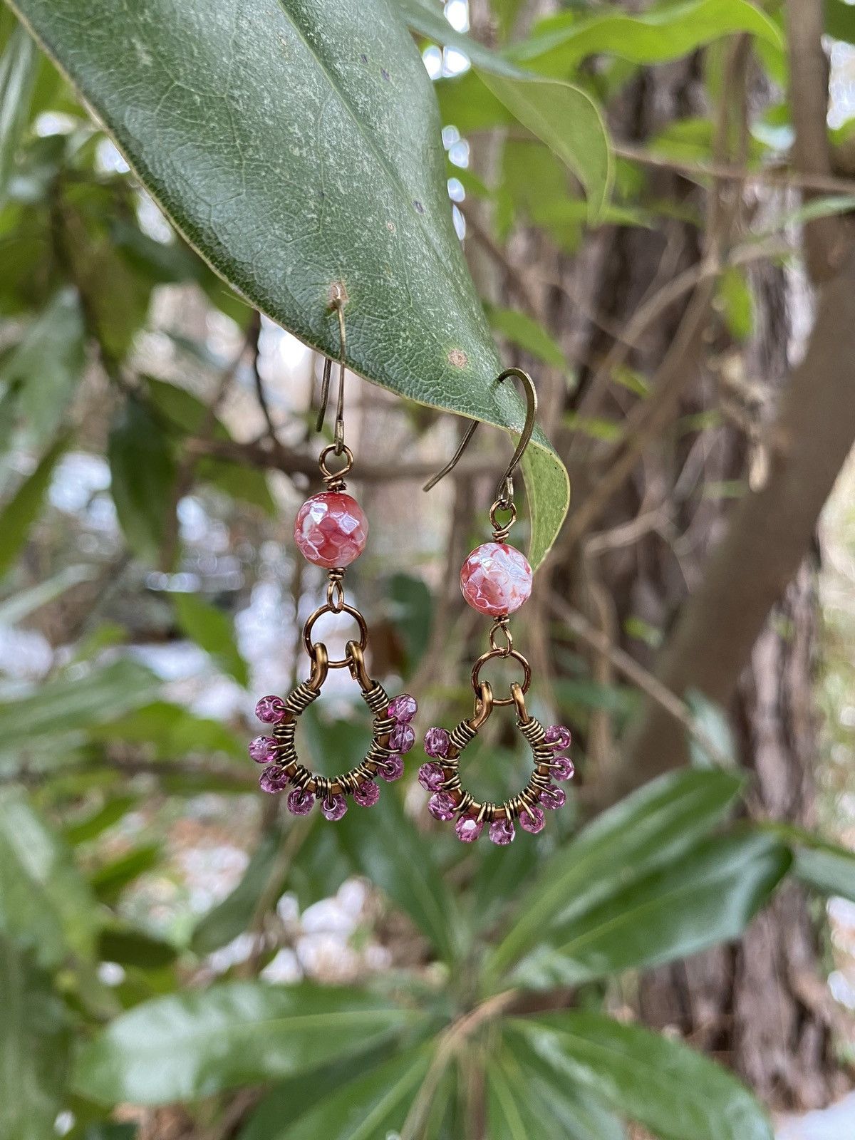Handmade Magenta Hoops Size ONE SIZE - 1 Thumbnail