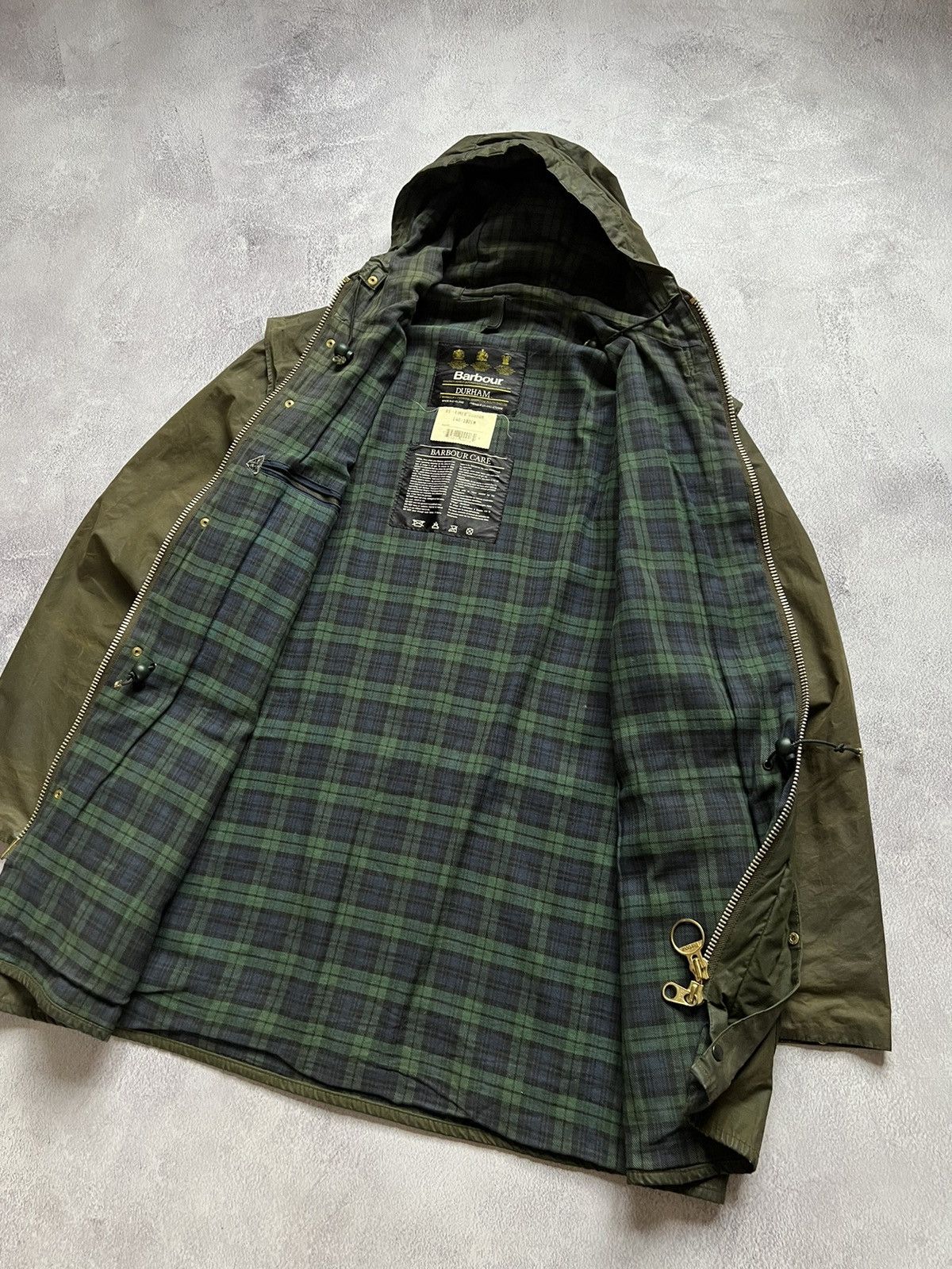 Barbour Vintage Barbour Waxed Jacket A5 Lined Durham Size C40/102 CM Size US L / EU 52-54 / 3 - 6 Thumbnail