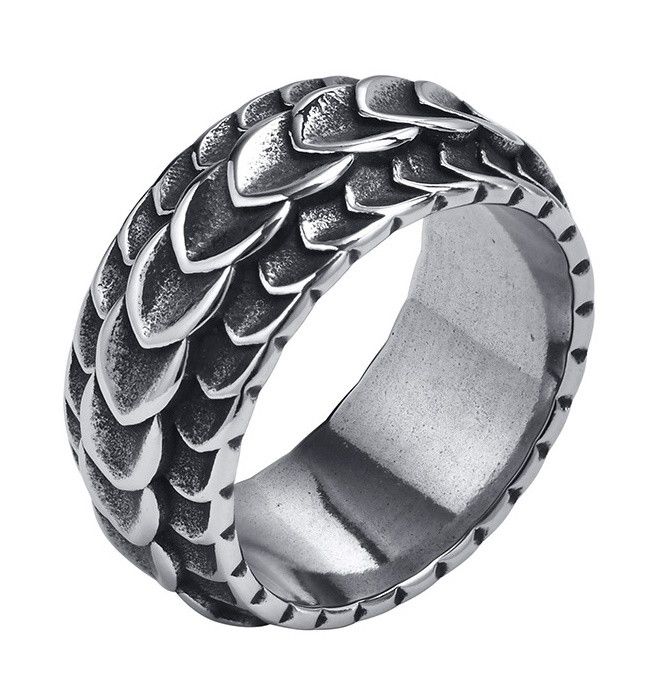 Jewelry Dragon Carved Surface Rings Size ONE SIZE - 2 Thumbnail