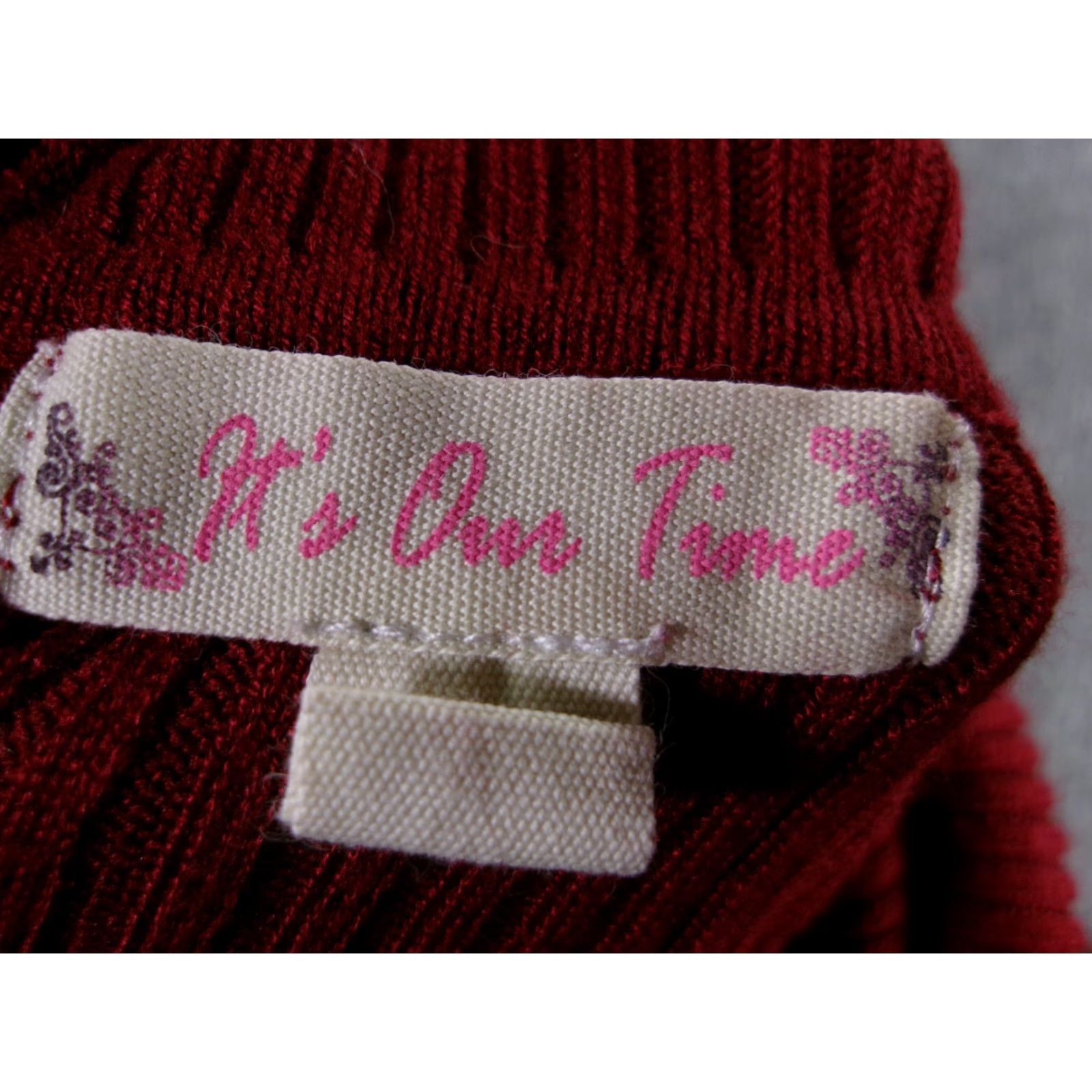 Vintage Its Our Time Sweater Women Small Red Ribbed Cowl Neck Cozy Comfy Lounge Prep 90s Womens Size S / US 4 / IT 40 - 6 Thumbnail