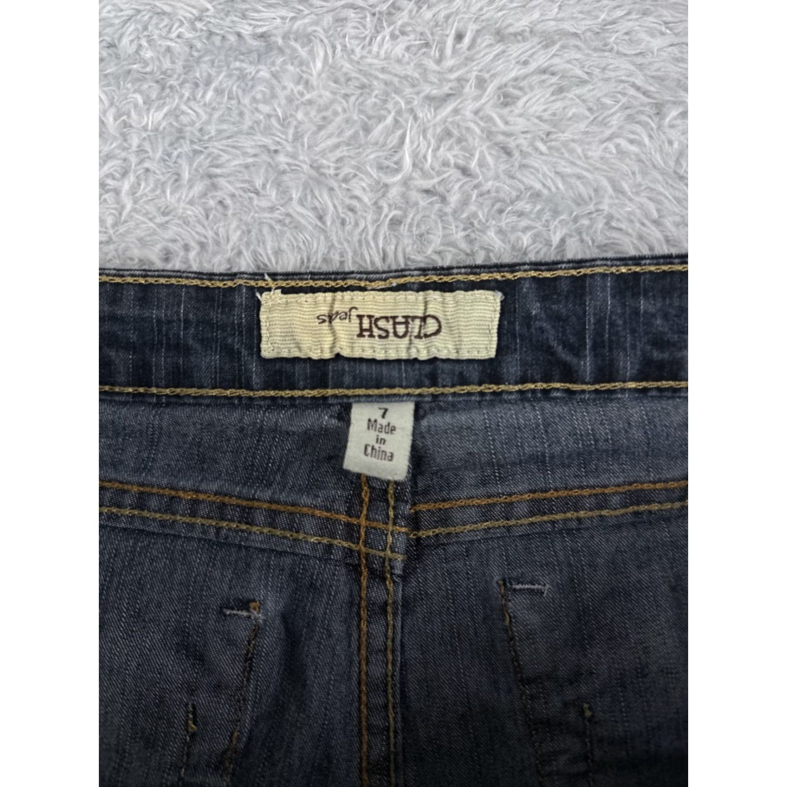 Vintage Vintage Clash Womens Jeans Bootcut Low Rise Blue Denim Embroidered Stretch 28x28 Size 28" / US 6 / IT 42 - 6 Thumbnail