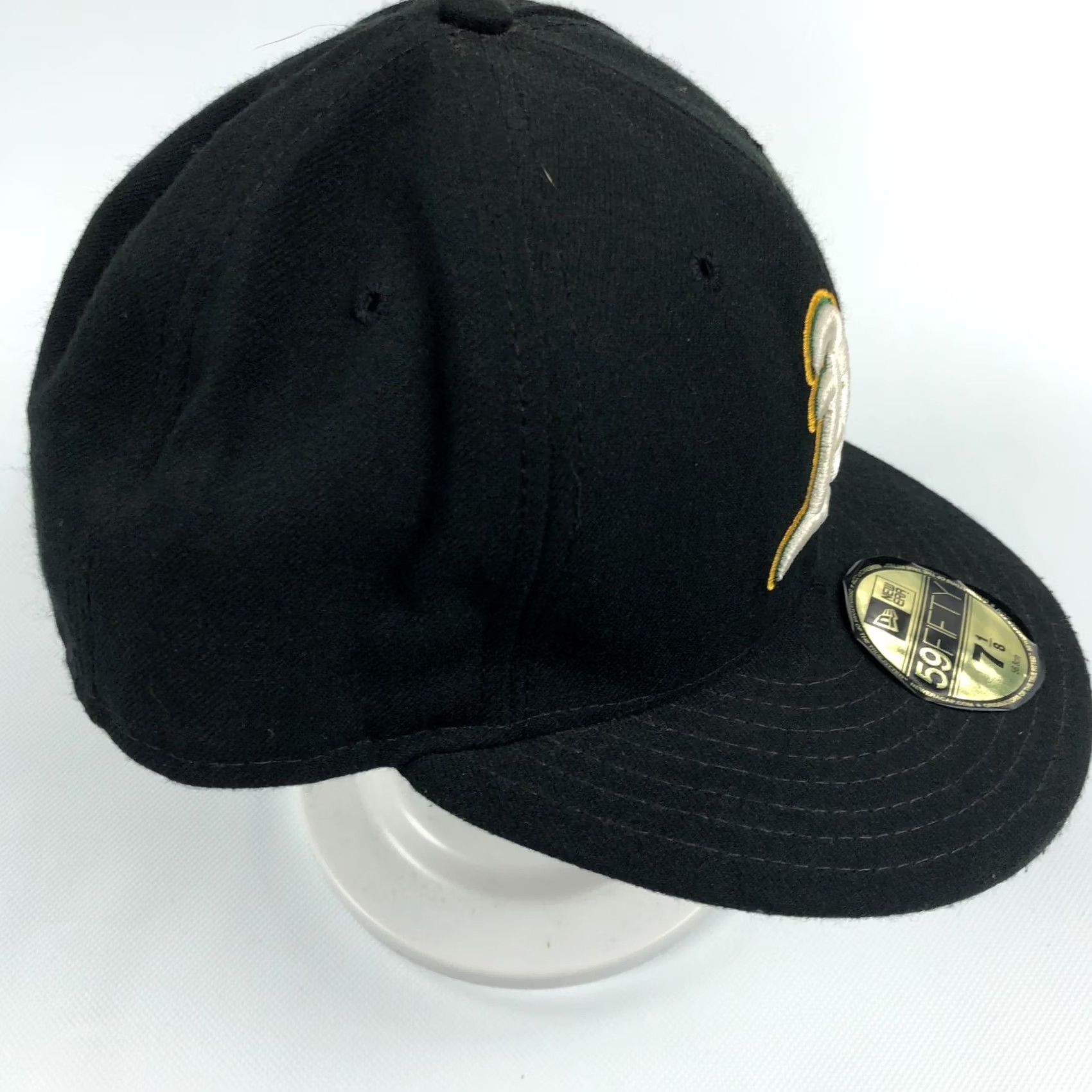 New Era New Era 7-1/8 59FIFTY Oakland A's Fitted Cap MLB Baseball Hat Men Black Classic MLB Pop Retro Athletics Baseball Cap Size ONE SIZE - 3 Thumbnail