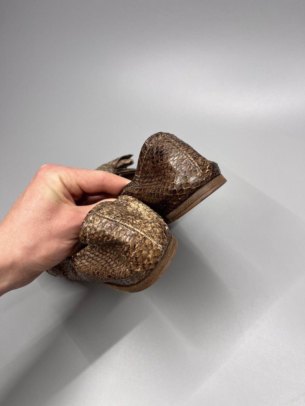 Miu Miu × Prada Miu miu Leather Snake Ballet Flats Size US 9 / IT 39 - 9 Thumbnail