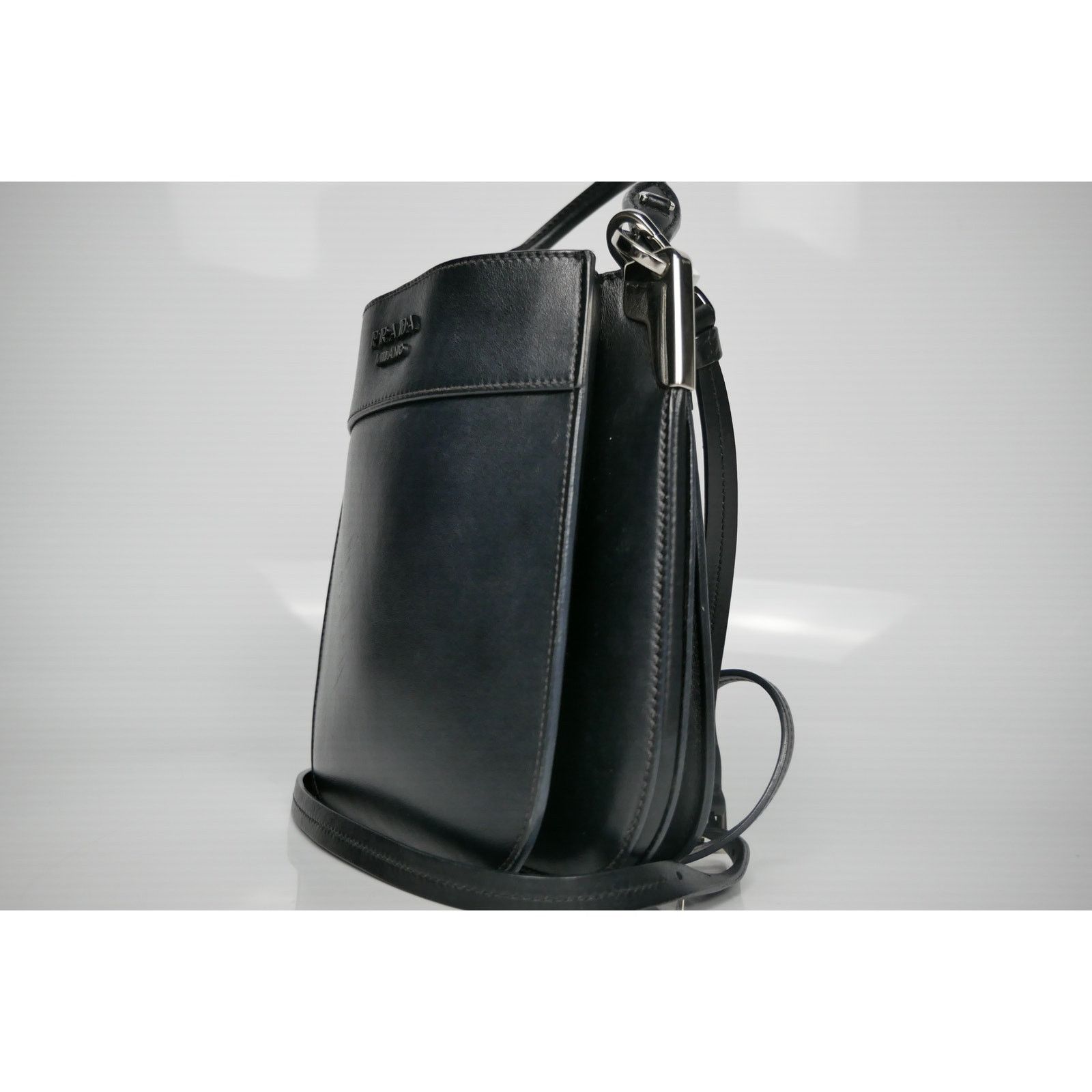 Prada Prada Nero City Calf Leather Margit Bag Size ONE SIZE - 6 Thumbnail