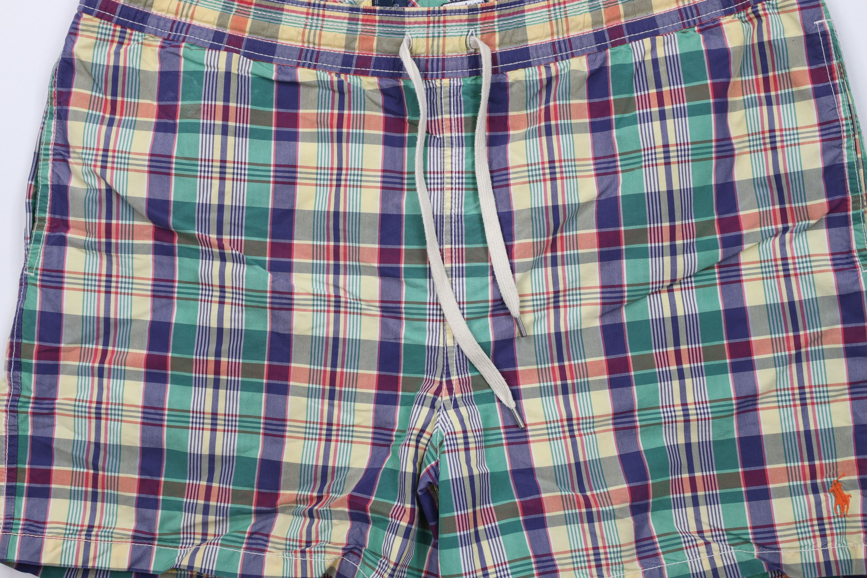 Ralph Lauren Vintage 90s Ralph Lauren Madras Plaid Lined Shorts Trunks Size US 34 / EU 50 - 3 Thumbnail