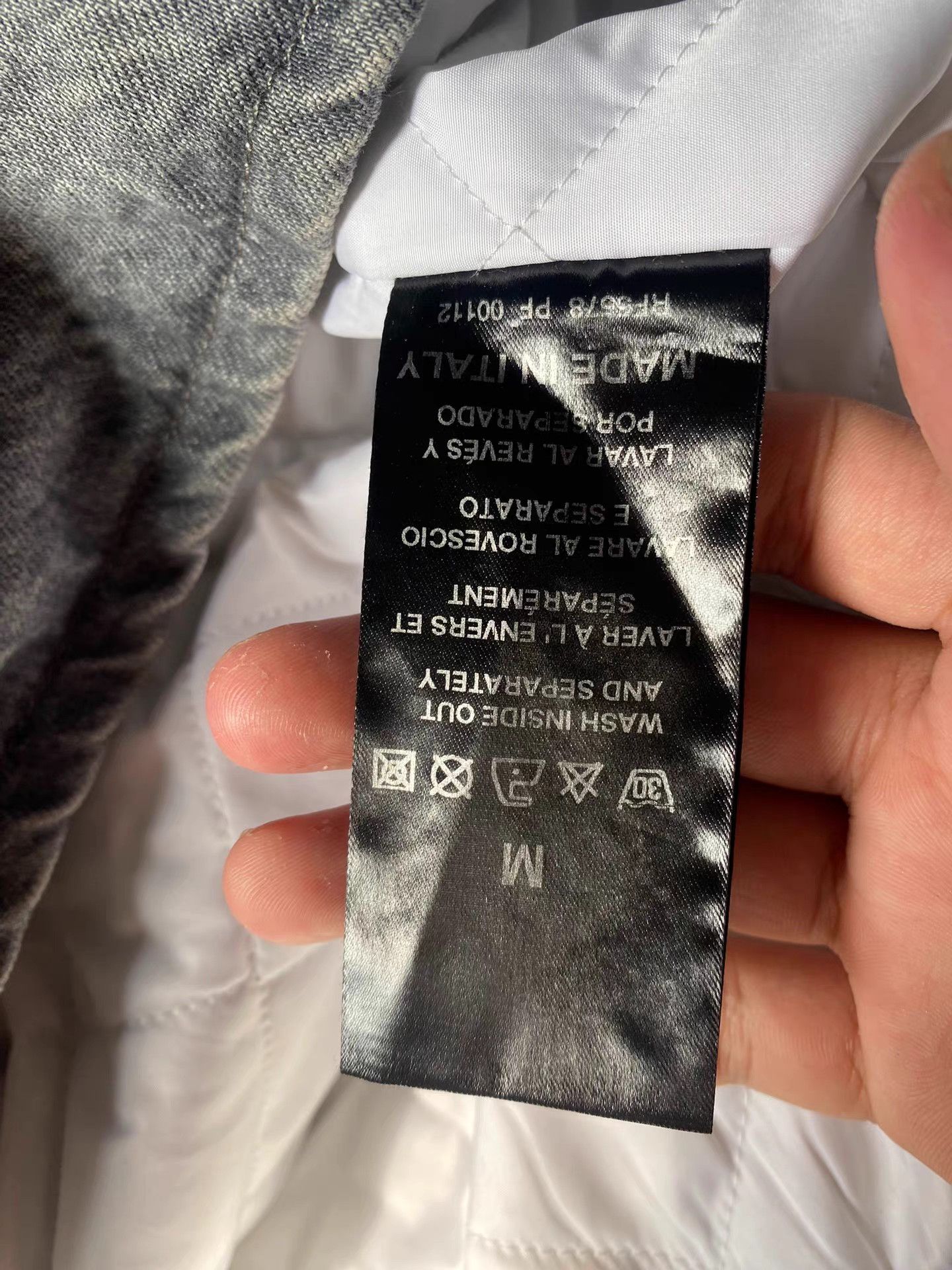 Raf Simons Raf Simons 21AW Washed Gray Leather Tag Shirt Size US M / EU 48-50 / 2 - 6 Thumbnail