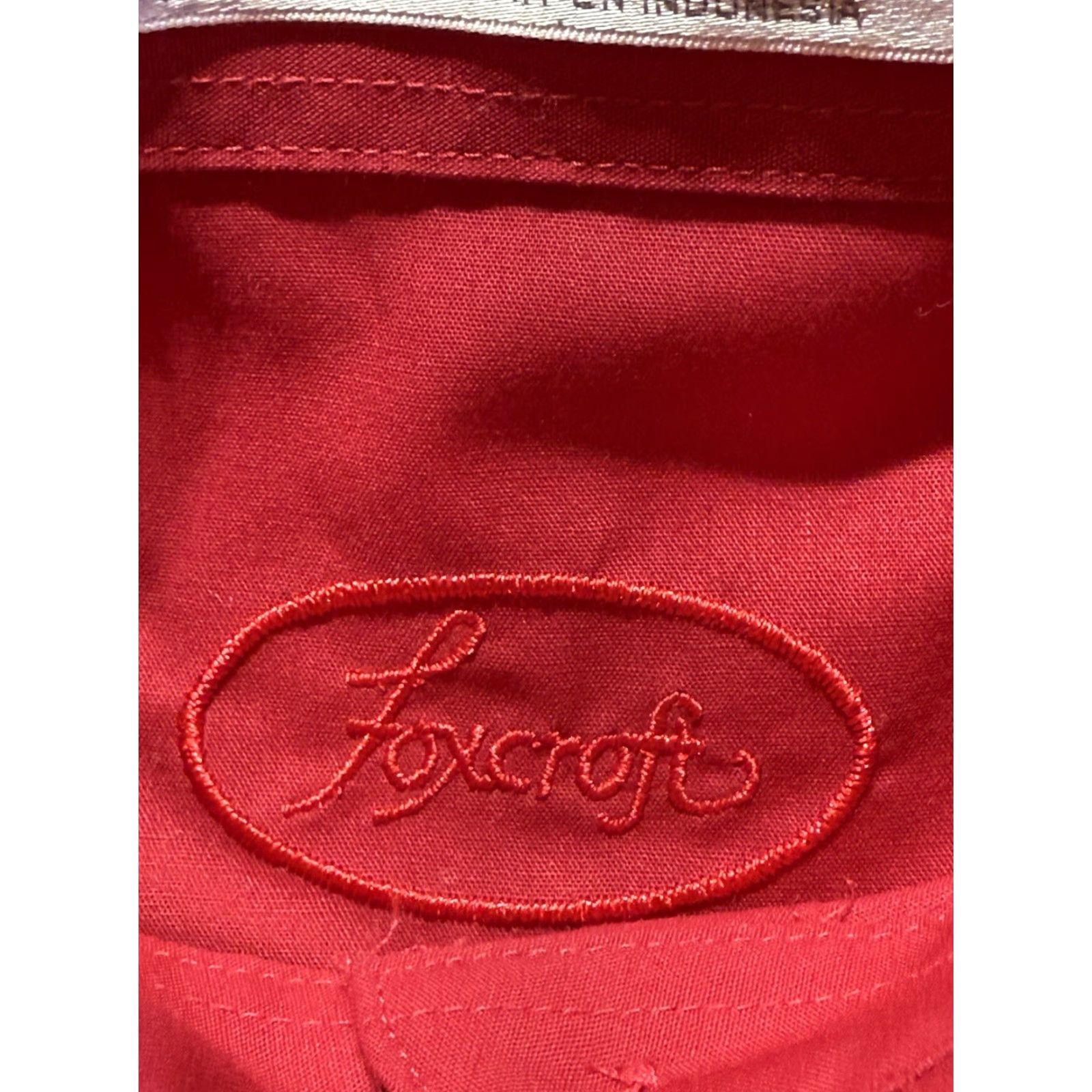 Vintage Foxcroft Shirt Women's Size 12 Red Long Sleeve Button-Up Cotton Blend Casual Dressy? Size XL / US 12-14 / IT 48-50 - 4 Thumbnail