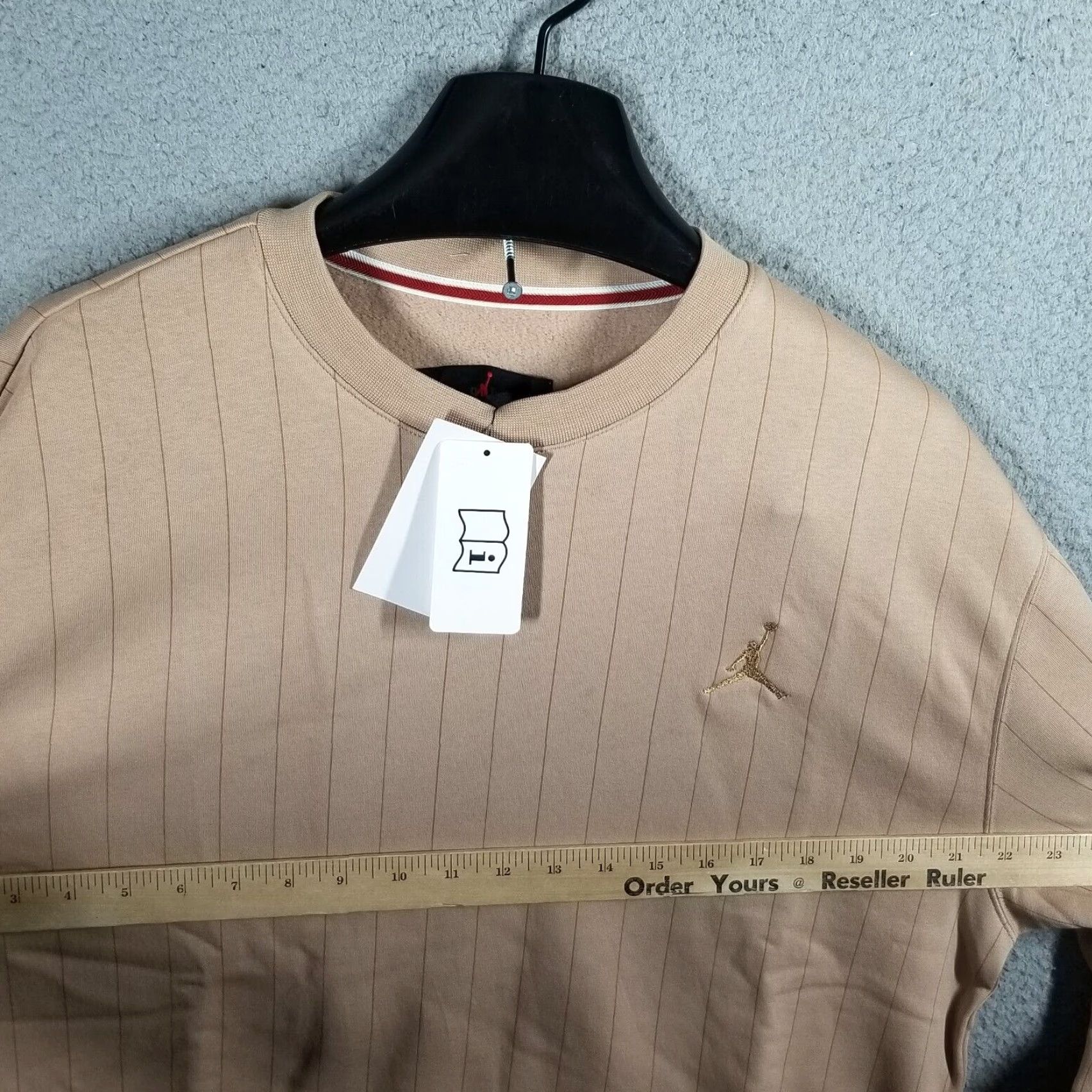 Jordan Brand VINTAGE Jordan Sweatshirt Men Medium Fleece Striped Crew Neck 90s Rare Nike Sample Size US M / EU 48-50 / 2 - 7 Thumbnail