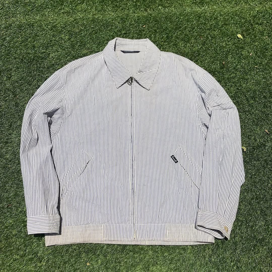 Faconnable × Vintage Facconable French Stripe Down Work Casual Jacket zipper riri Size US L / EU 52-54 / 3 - 1 Thumbnail
