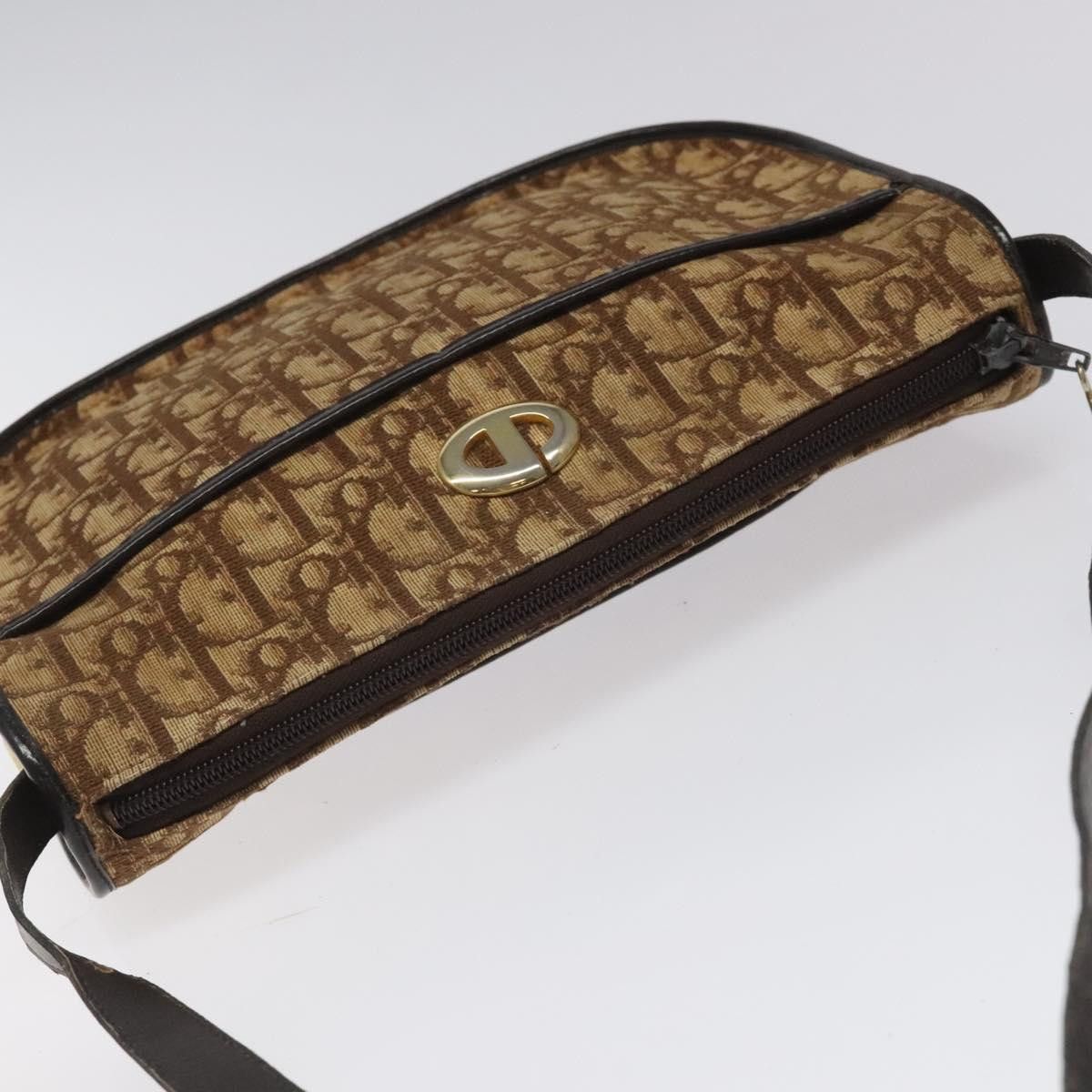 Dior DIOR Trotter Canvas Shoulder Bag Brown Gold Size ONE SIZE - 6 Thumbnail