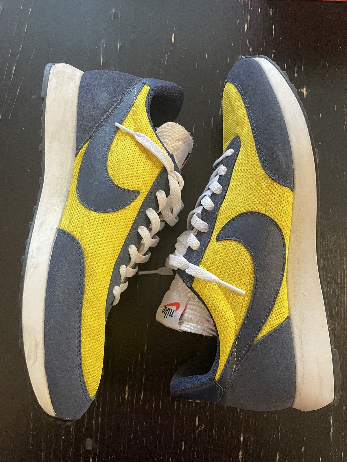 image of Nike Air Tailwind 79 Shoes in Yellow/Navy, Men's (Size 10.5)