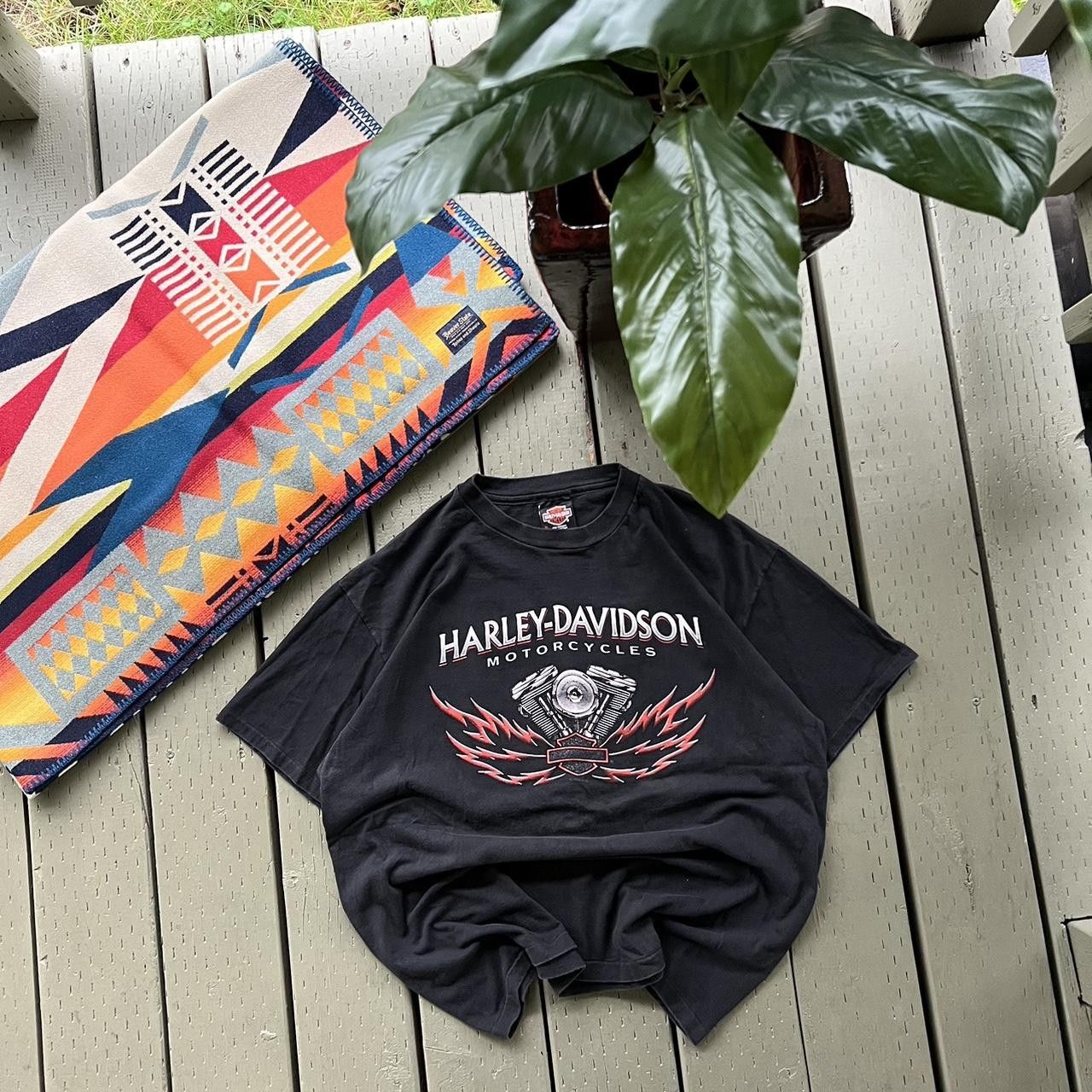 Harley Davidson × Vintage Vintage Harley Davidson T Shirt Size US XL / EU 56 / 4 - 4 Thumbnail