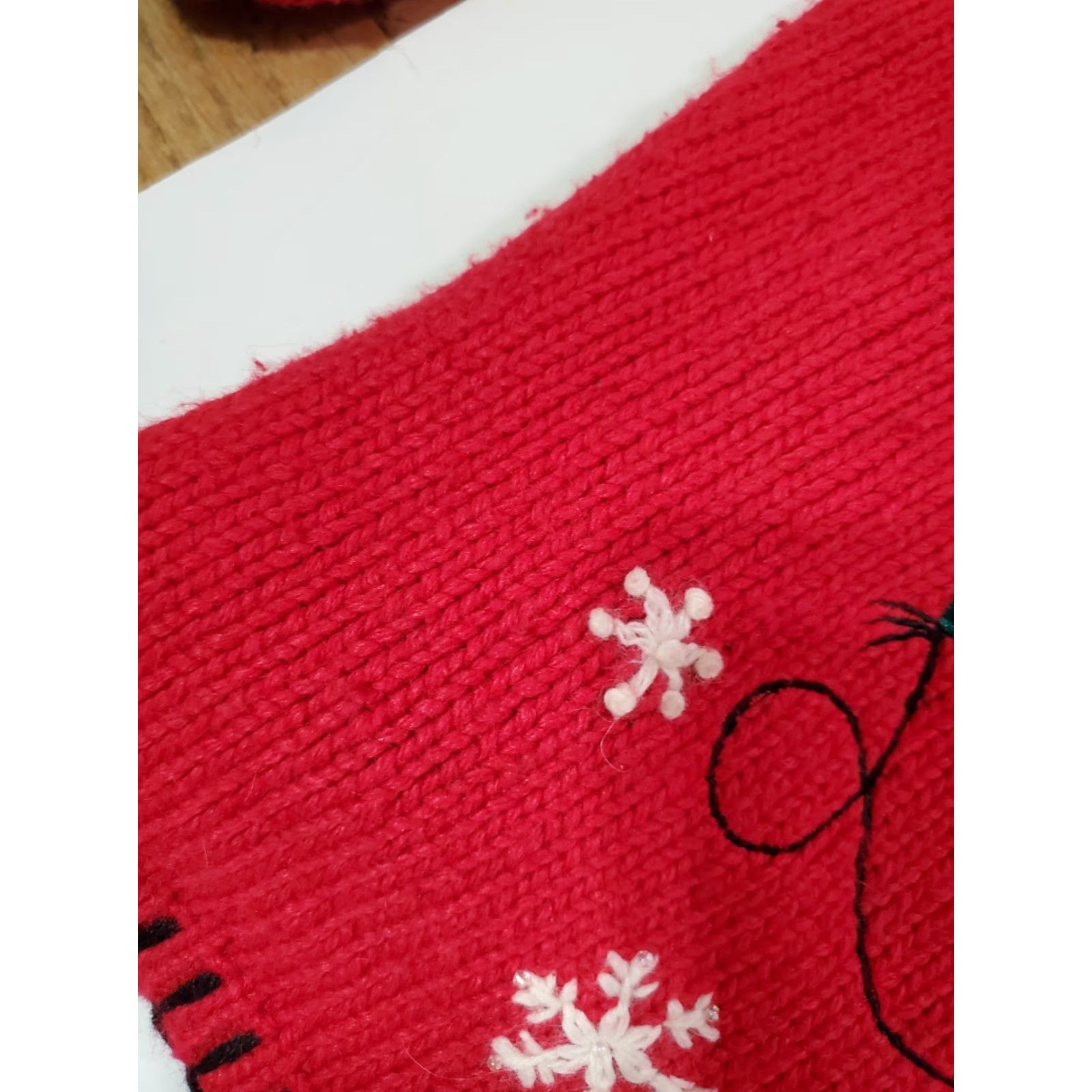 Croft & Barrow VINTAGE Croft & Barrow Womens Cardigan Sweater Red Snowmen Snowflakes Christmas L Regular Knit Embroidered Button Notions Winter Fall Spring Size L / US 10 / IT 46 - 6 Thumbnail
