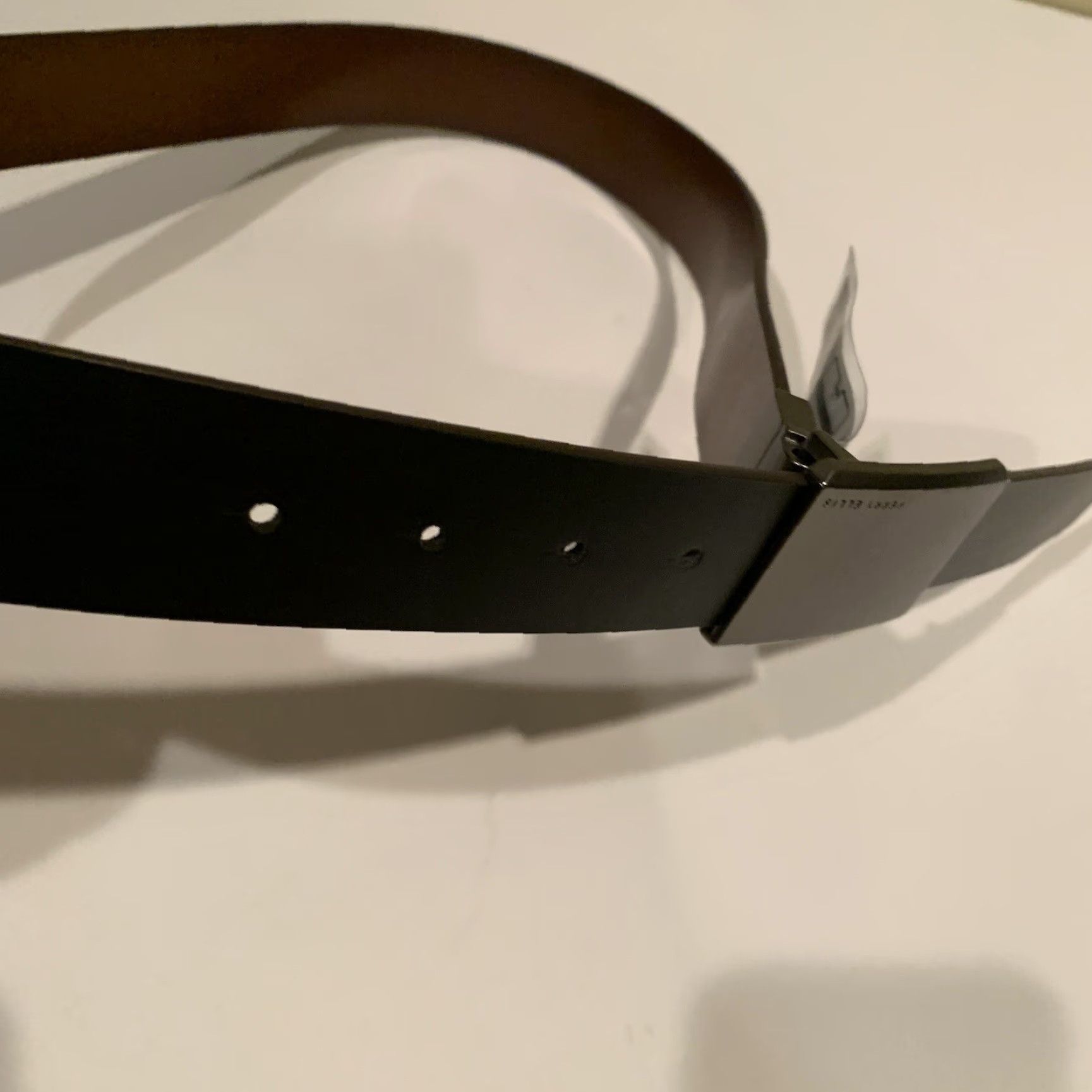 Perry Ellis Perry Ellis Men's Reversible Dress Belt - Brown - Size 34 - Classic Leather Buckle Size 34 - 3 Thumbnail