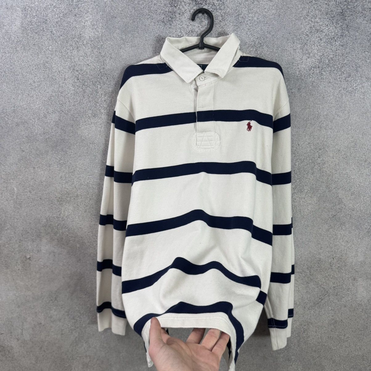 Polo Ralph Lauren Vintage Polo Ralph Lauren Rugby Polo Striped Long Sleeve Size US XL / EU 56 / 4 - 3 Thumbnail